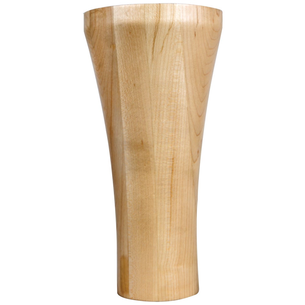 Hardware Resources 4" W x 4" D x 8" H Cherry Contemporary Cove Bun Foot