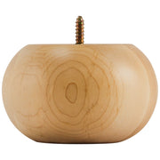 Hardware Resources 5" W x 5" D x 3" H Maple Smooth Transitional Bun Foot