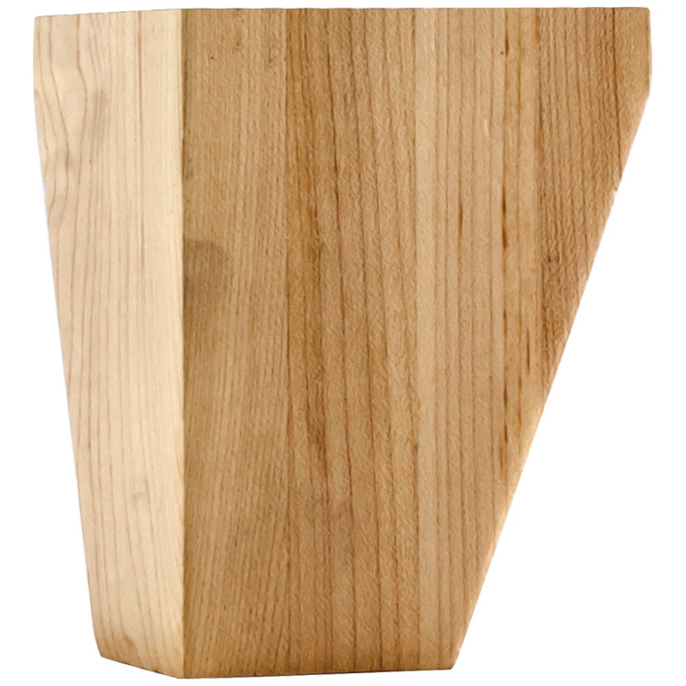Hardware Resources 3-1/2" W x 3-1/2" D x 4-1/2" H Maple Square Shaker Bun Foot