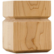 Hardware Resources 3-1/2" W x 3-1/2" D x 4-1/2" H Alder Square Grooved Shaker Bun Foot