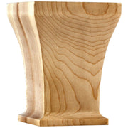 Hardware Resources 3-1/2" W x 3-1/2" D x 4-1/2" H Rubberwood Greek Bun Foot