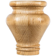 Hardware Resources 3-1/2" W x 3-1/2" D x 4" H Alder Turned Bun Foot