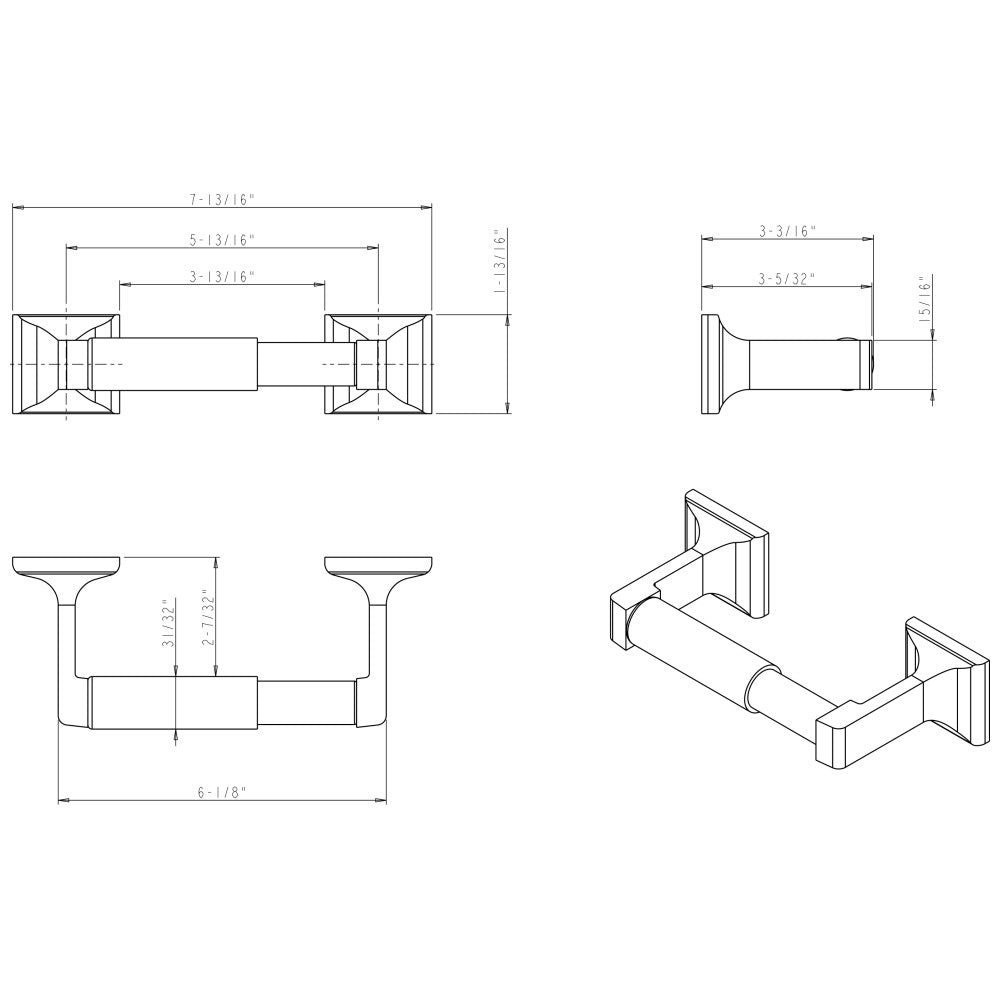 Bridgeport Spring-Loaded Toilet Paper Holder