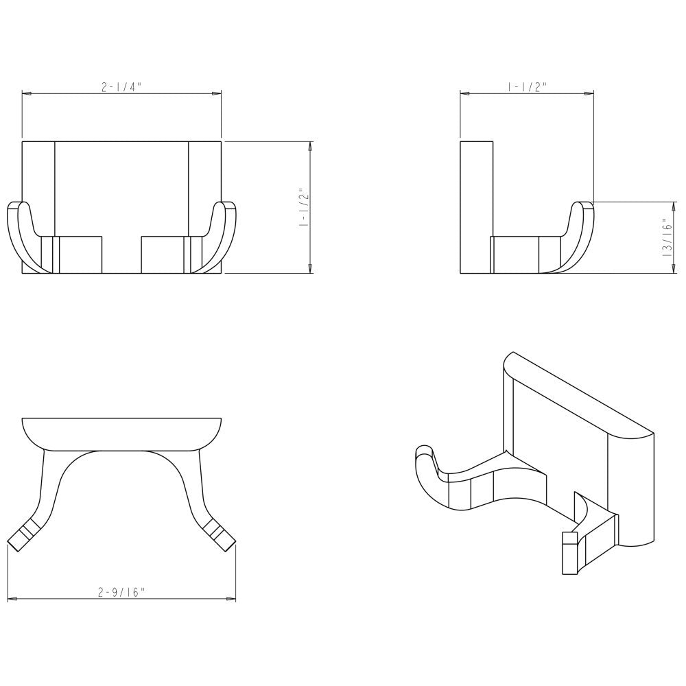 Bridgeport Double Robe Hook