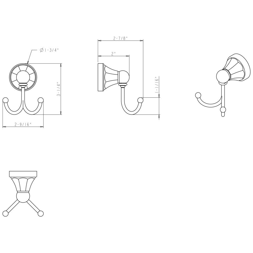 Newbury Double Robe Hook