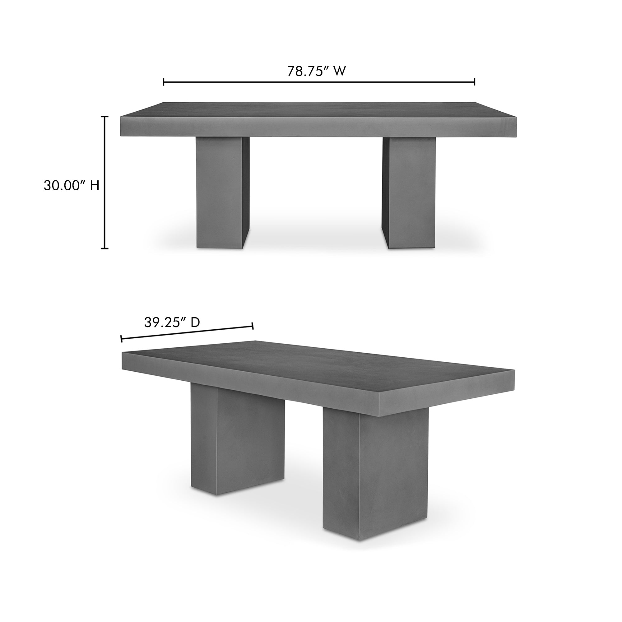 Moes Antonius Outdoor Dining Table Grey BQ-1000-25-0
