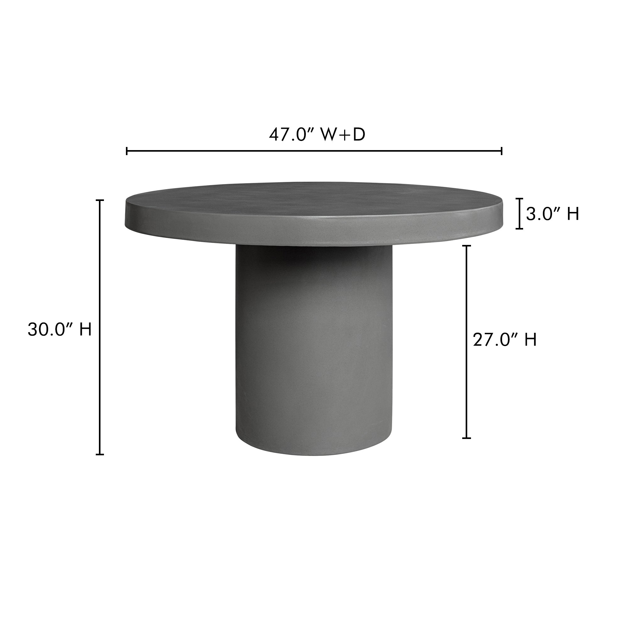 Moes Cassius Outdoor Dining Table Grey BQ-1002-25-0