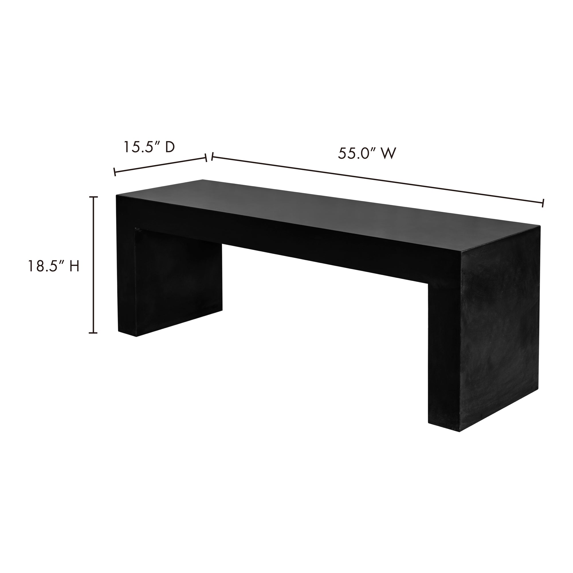 Moes Lazarus Outdoor Bench Black BQ-1005-02