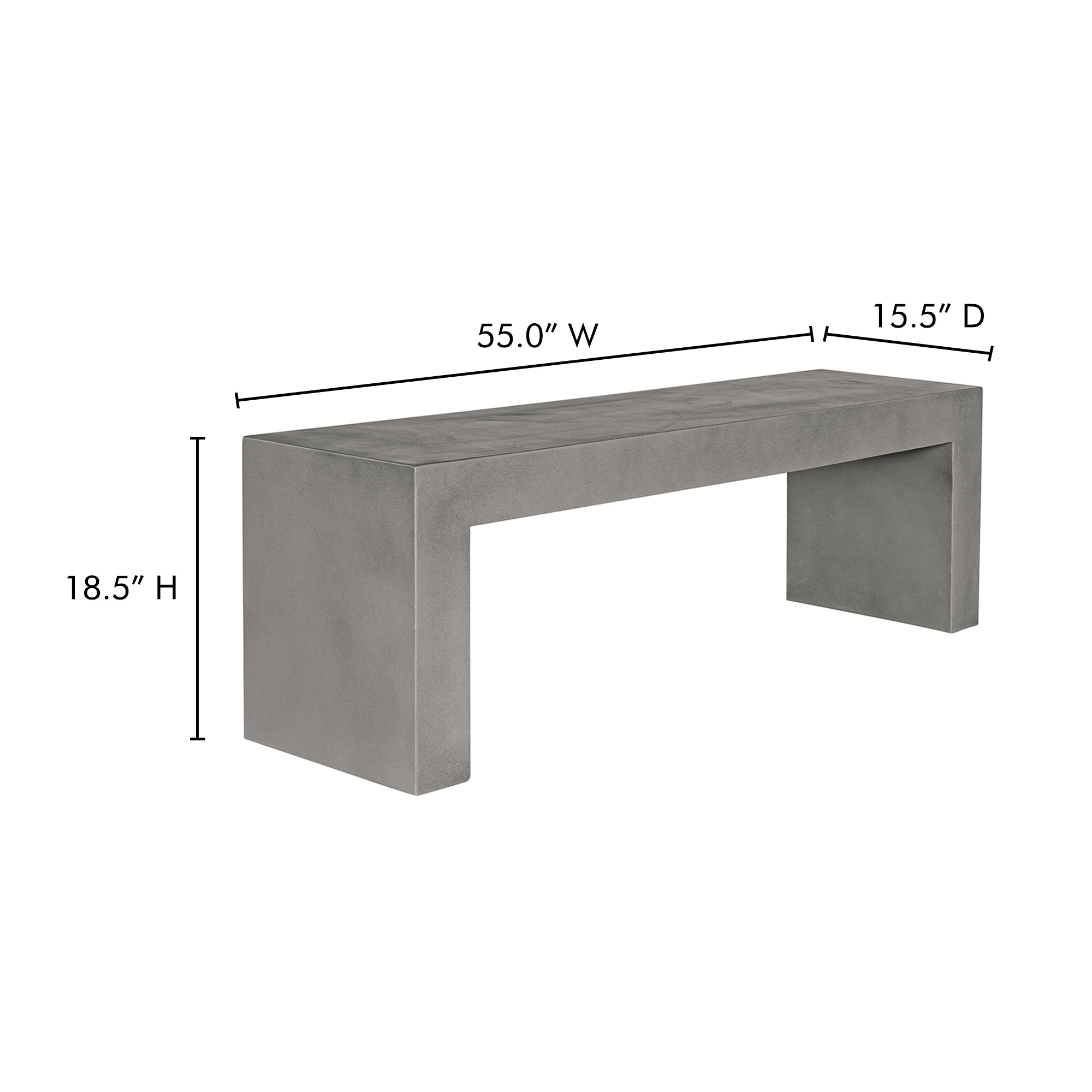 Moes Lazarus Outdoor Bench Dark Grey BQ-1005-25