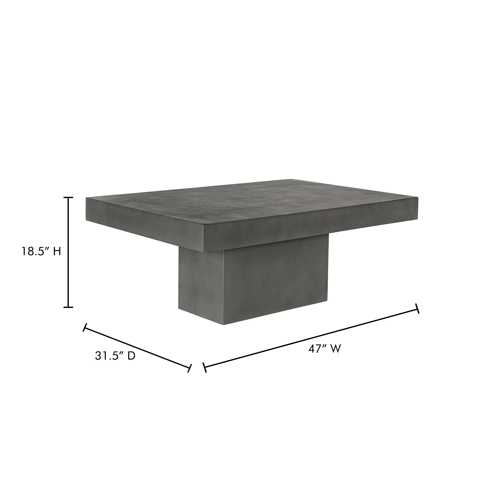 Moes Maxima Outdoor Coffee Table Grey BQ-1007-25-0