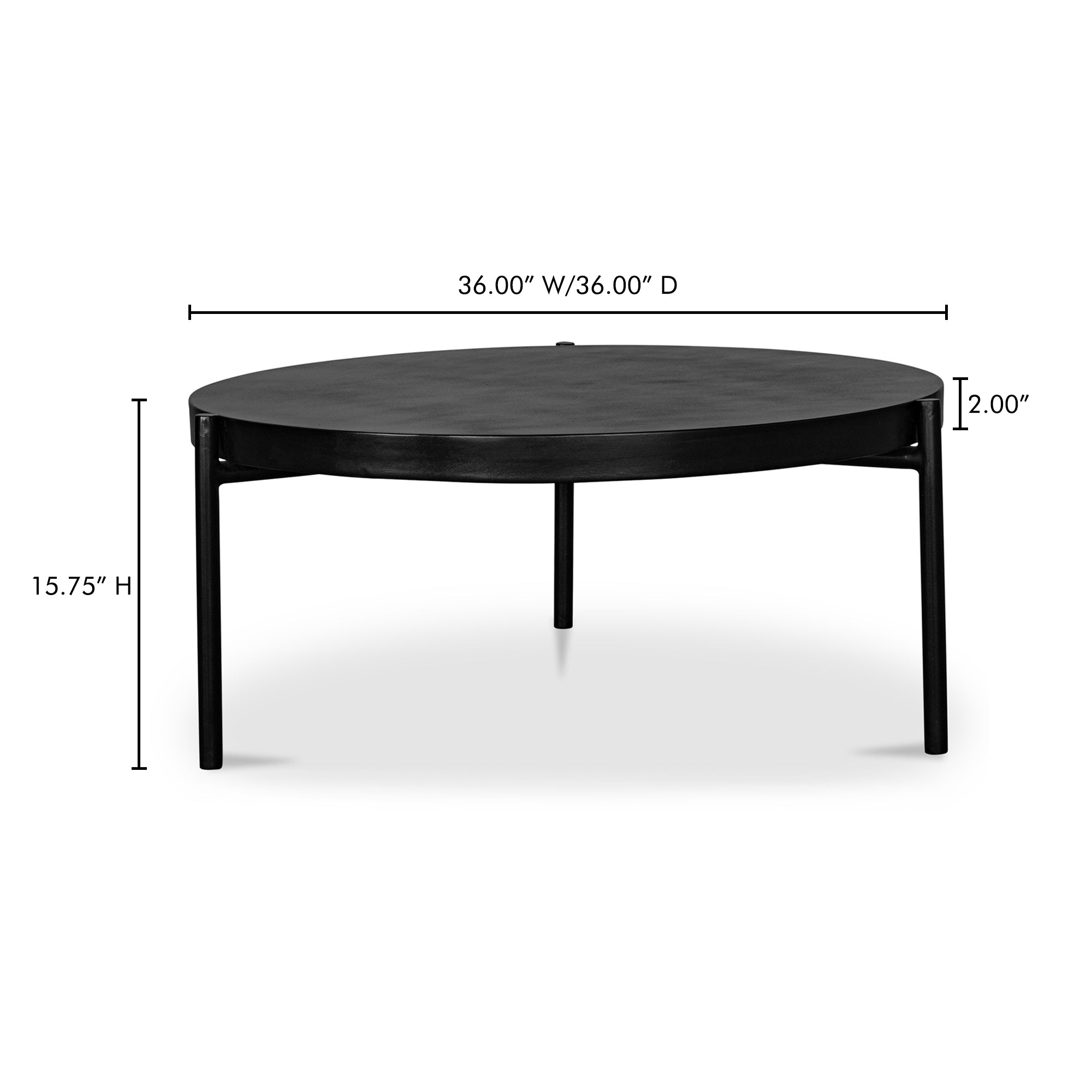 Moes Mendez Outdoor Coffee Table Black BQ-1009-02