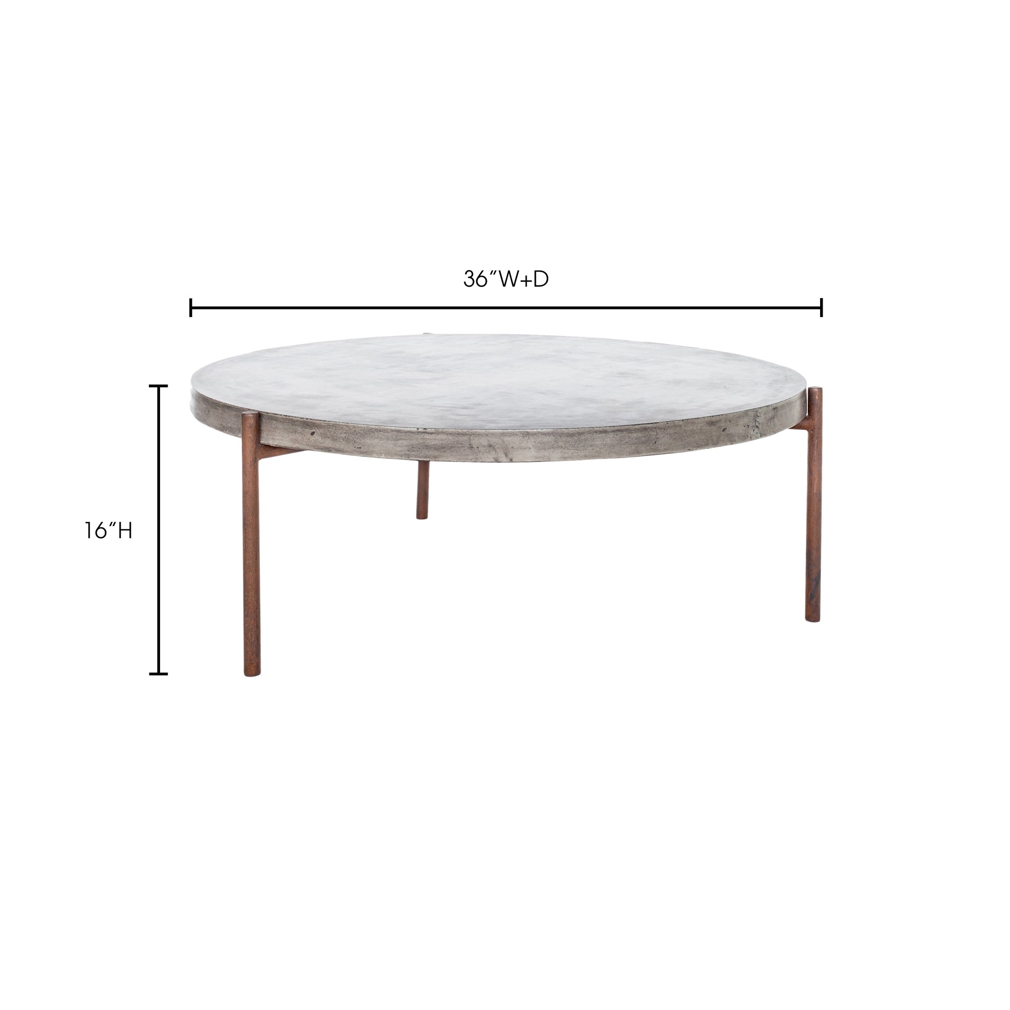 Moes Mendez Outdoor Coffee Table Grey BQ-1009-25