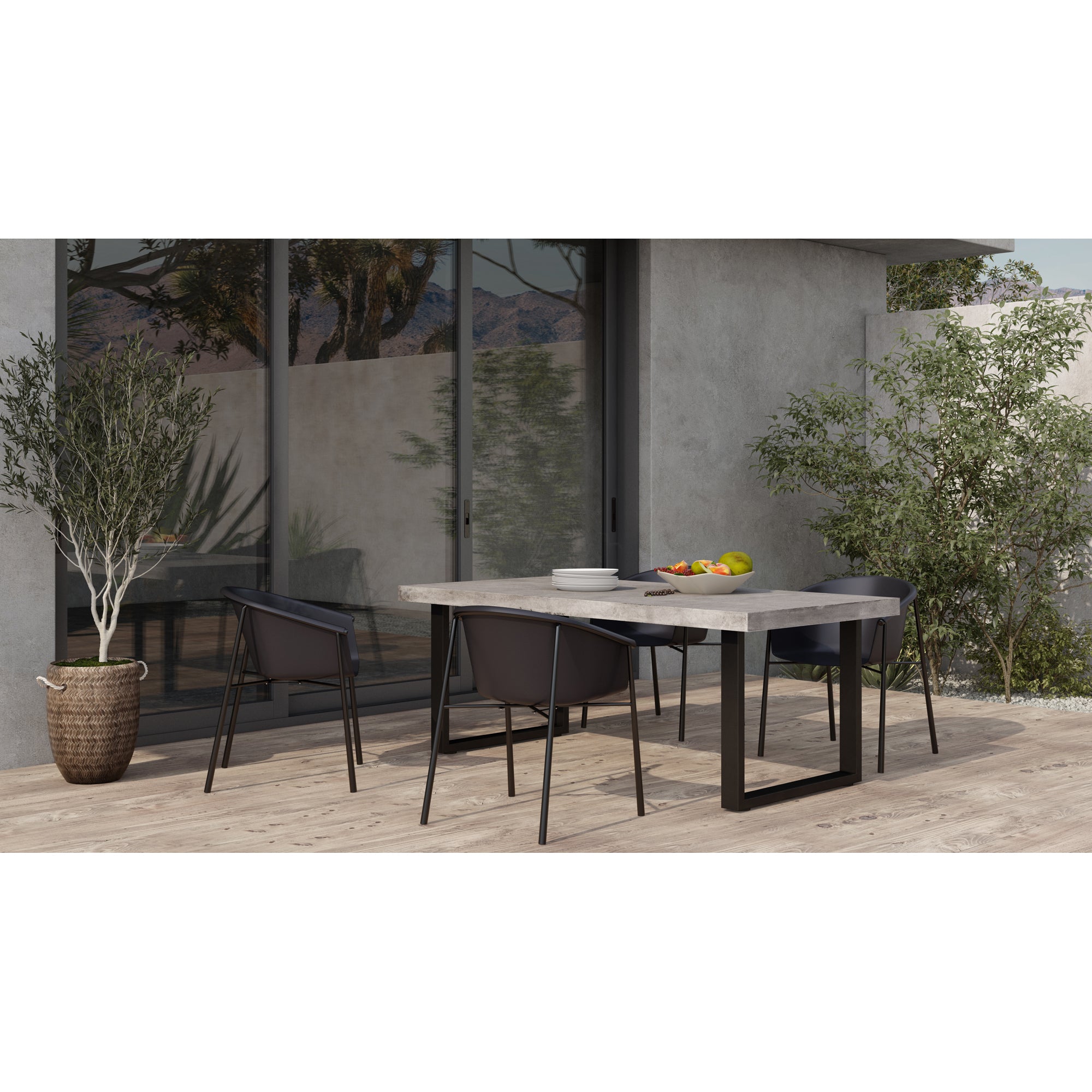 Moes Jedrik Outdoor Dining Table Large Grey BQ-1018-25-0