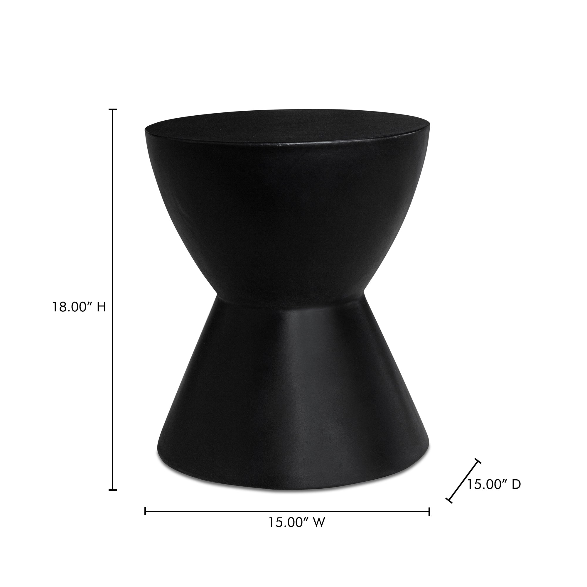 Moes Hourglass Outdoor Stool Black BQ-1022-02