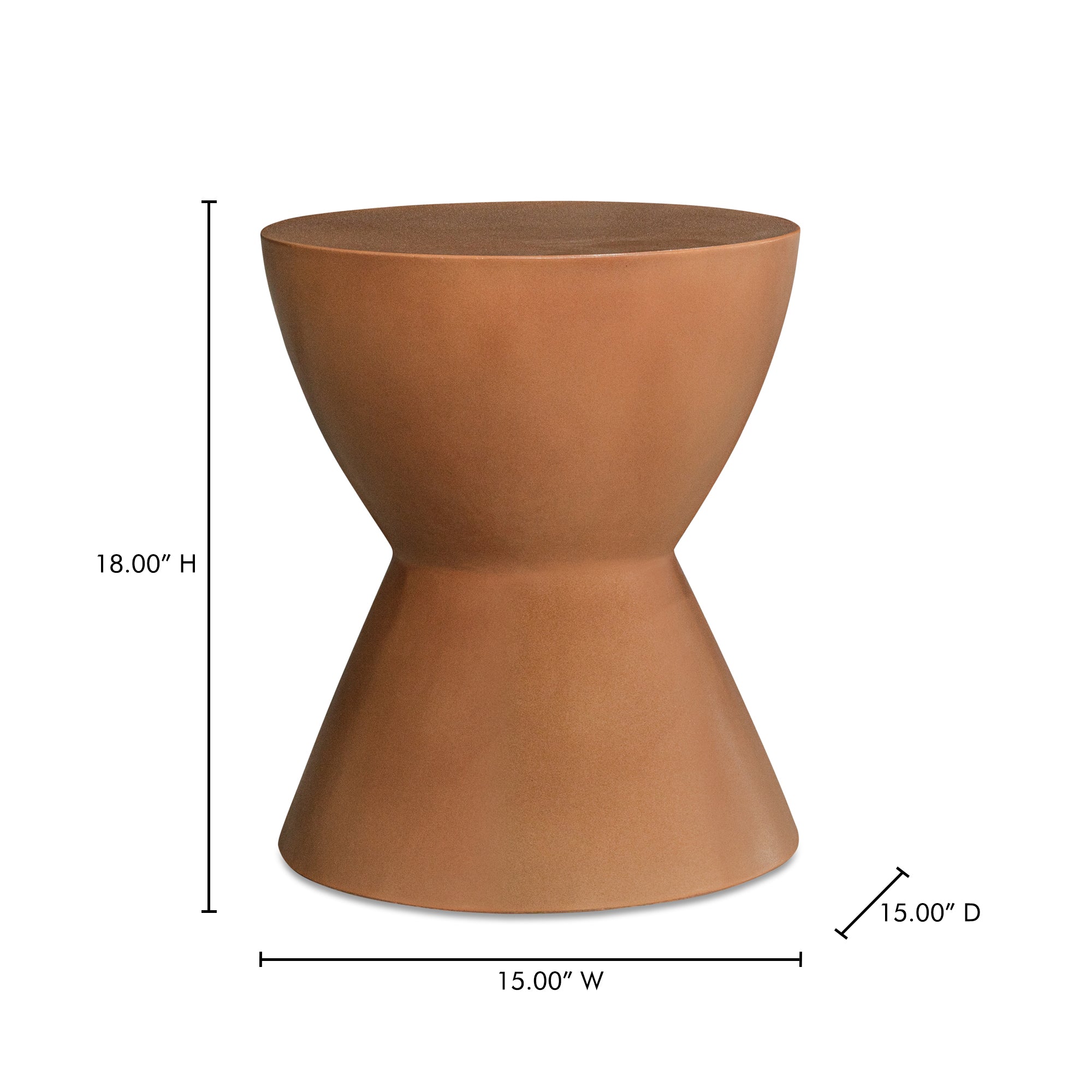 Moes Hourglass Outdoor Stool Terracotta BQ-1022-23