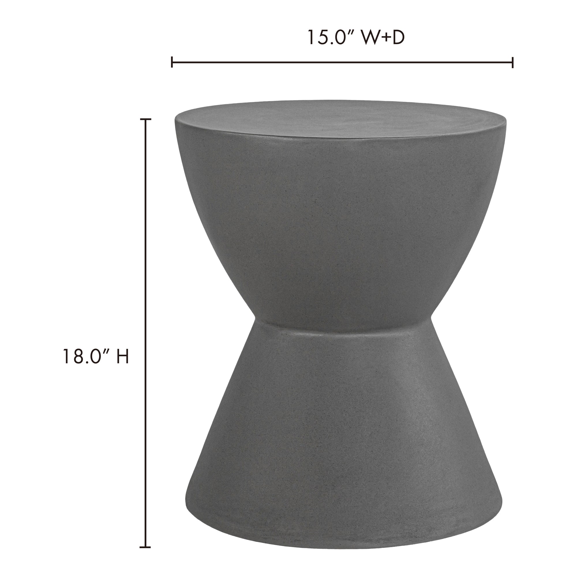 Moes Hourglass Outdoor Stool Grey BQ-1022-25
