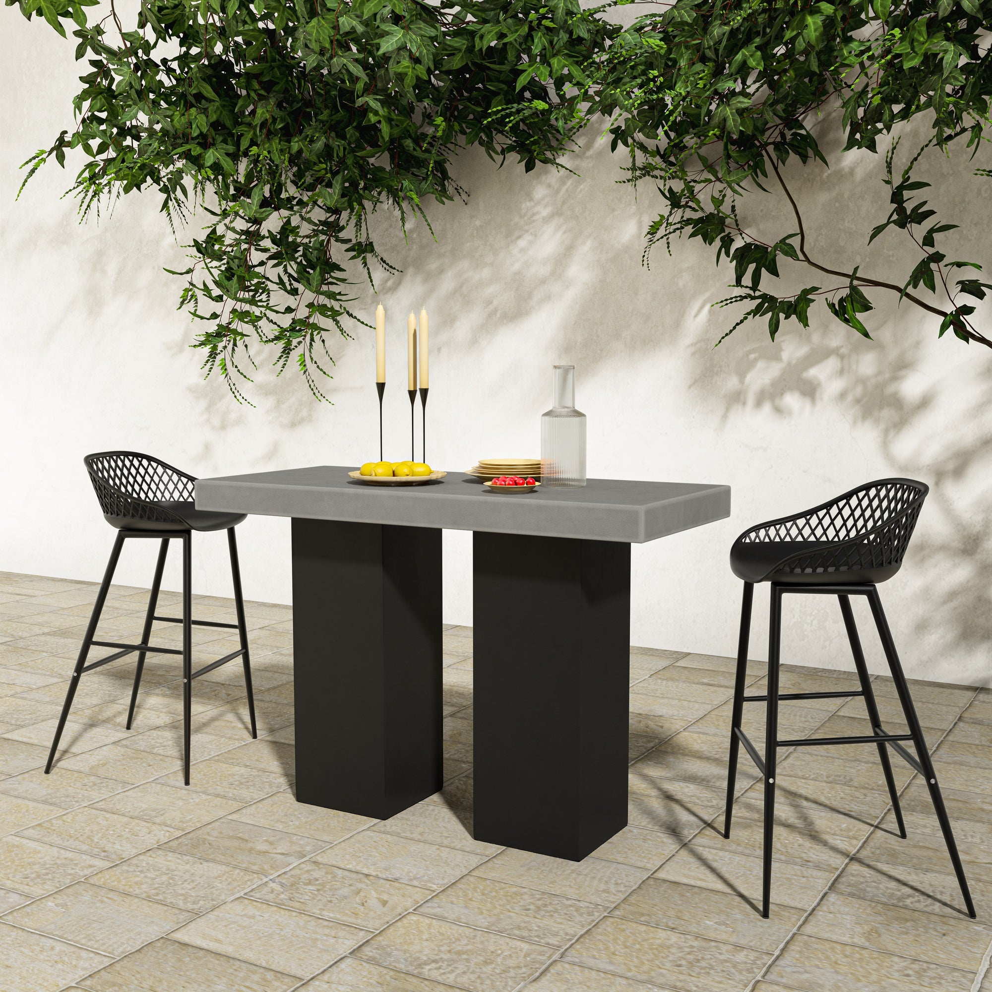 Moes Lithic Outdoor Bar Table Grey BQ-1035-25-0
