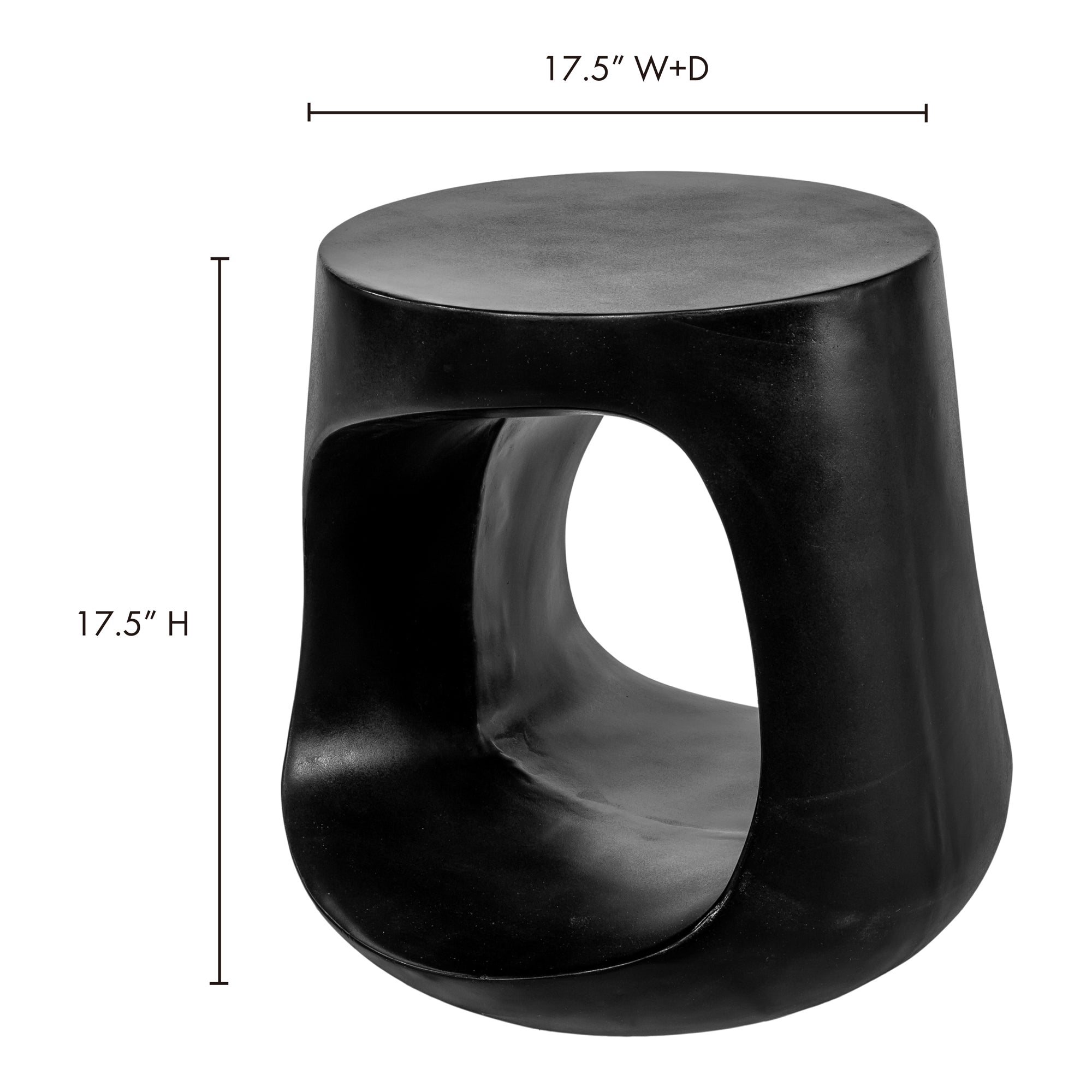 Moes Rothko Outdoor Stool Black BQ-1055-02