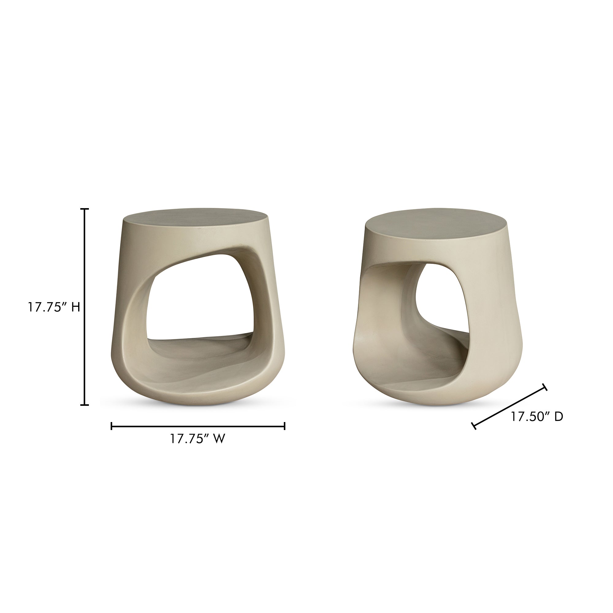 Moes Rothko Outdoor Stool Cream BQ-1055-05
