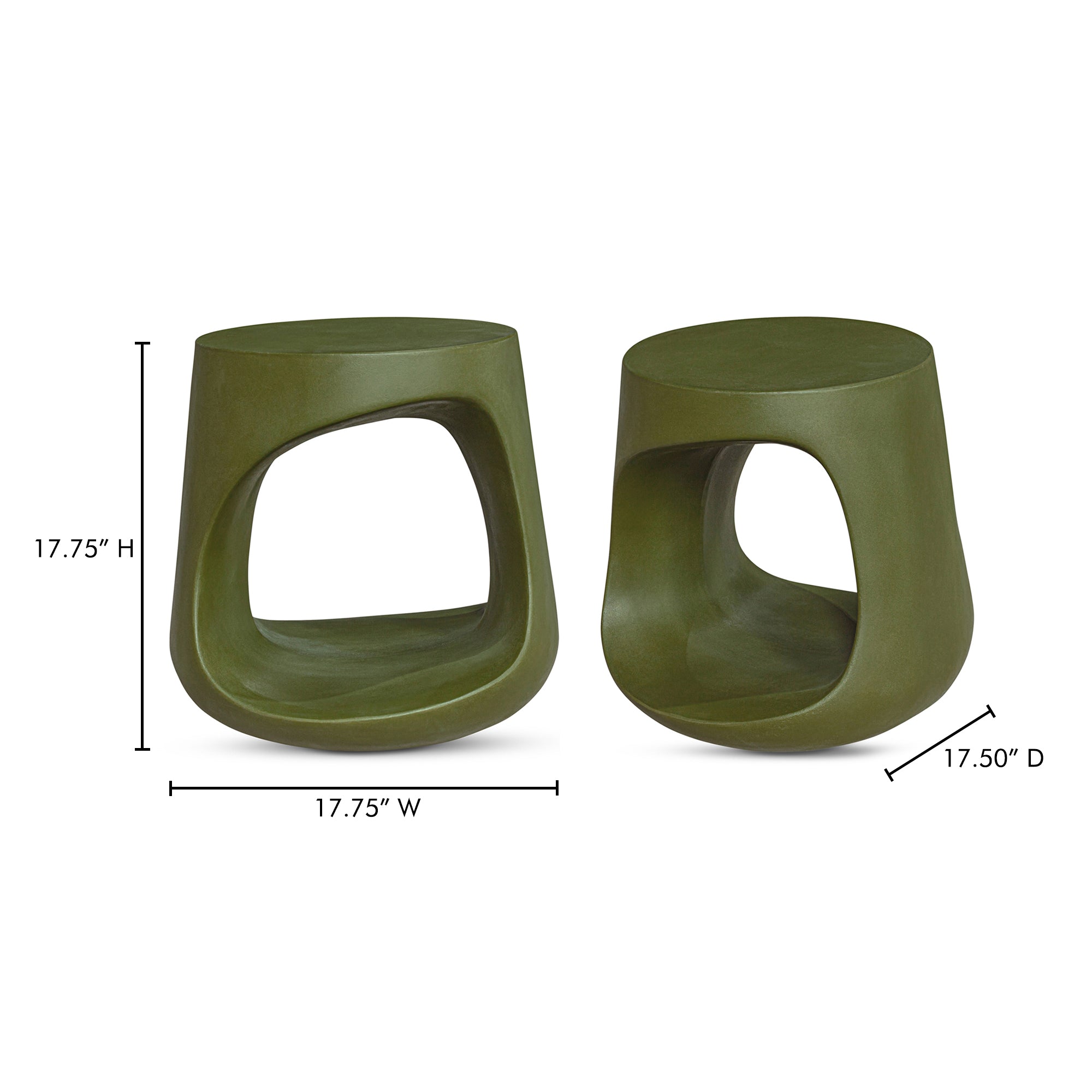Moes Rothko Outdoor Stool Green BQ-1055-16