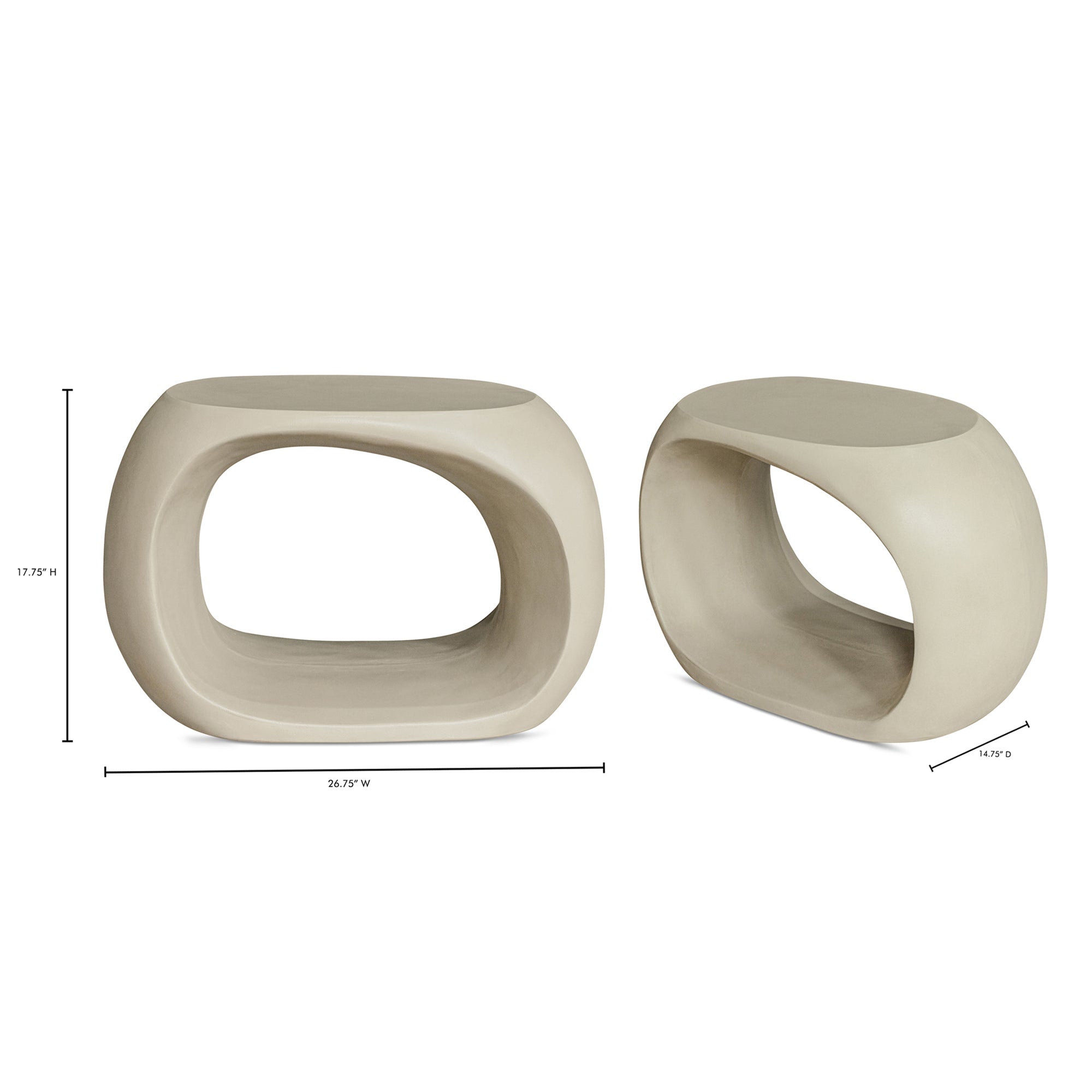 Moes Albers Outdoor Stool Cream BQ-1056-05