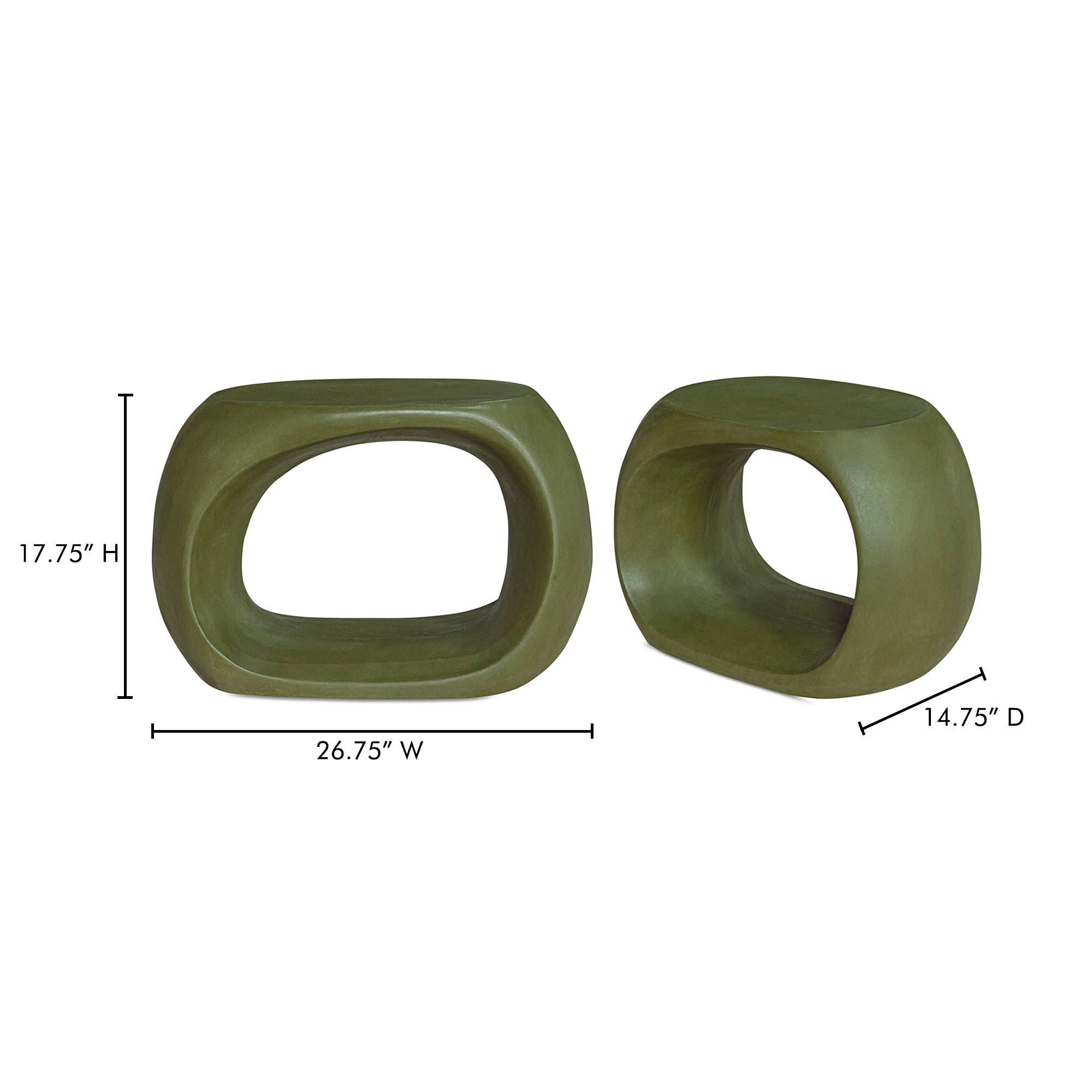 Moes Albers Outdoor Stool Green BQ-1056-16