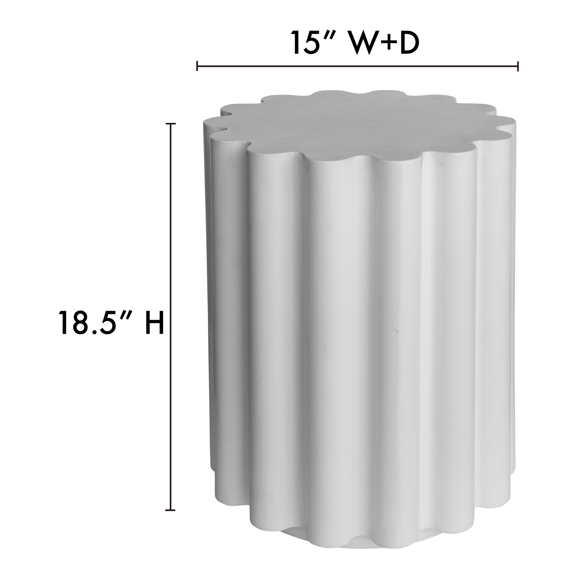 Moes Taffy Accent Table White BQ-1062-18