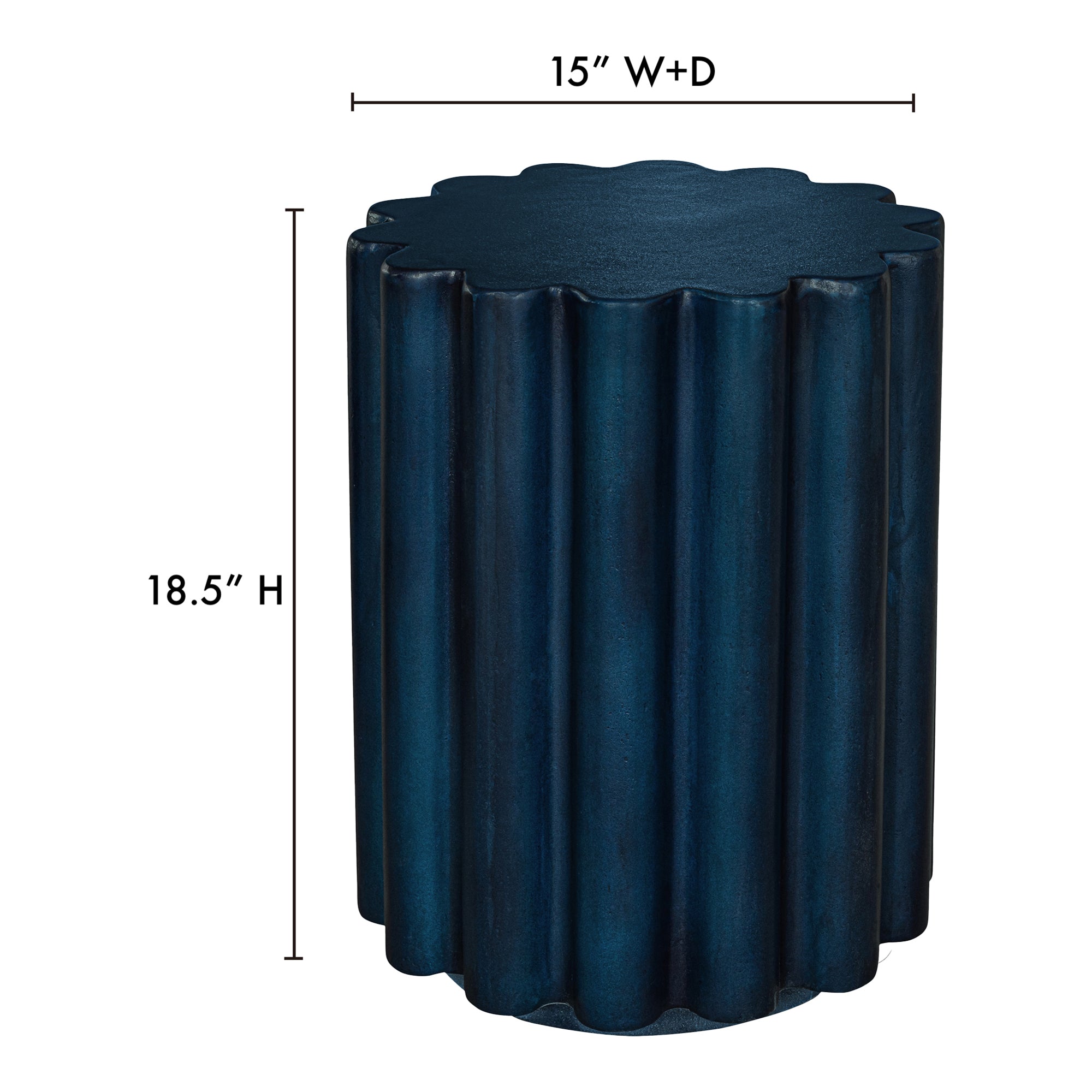 Moes Taffy Accent Table Navy Blue BQ-1062-46