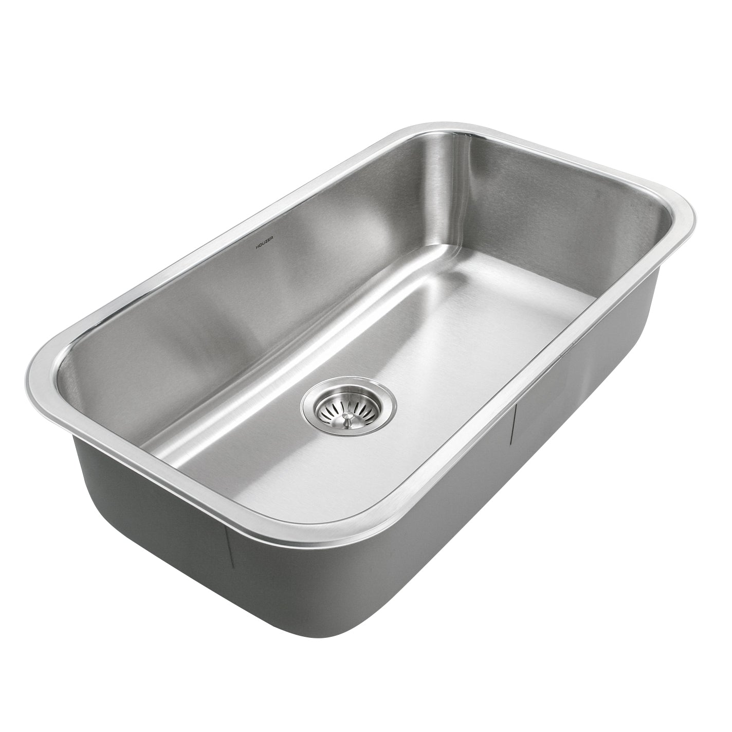 Houzer Belleo 32" Stainless Steel Drop-in Topmount Single Bowl Kitchen Sink with Strainer & Grid