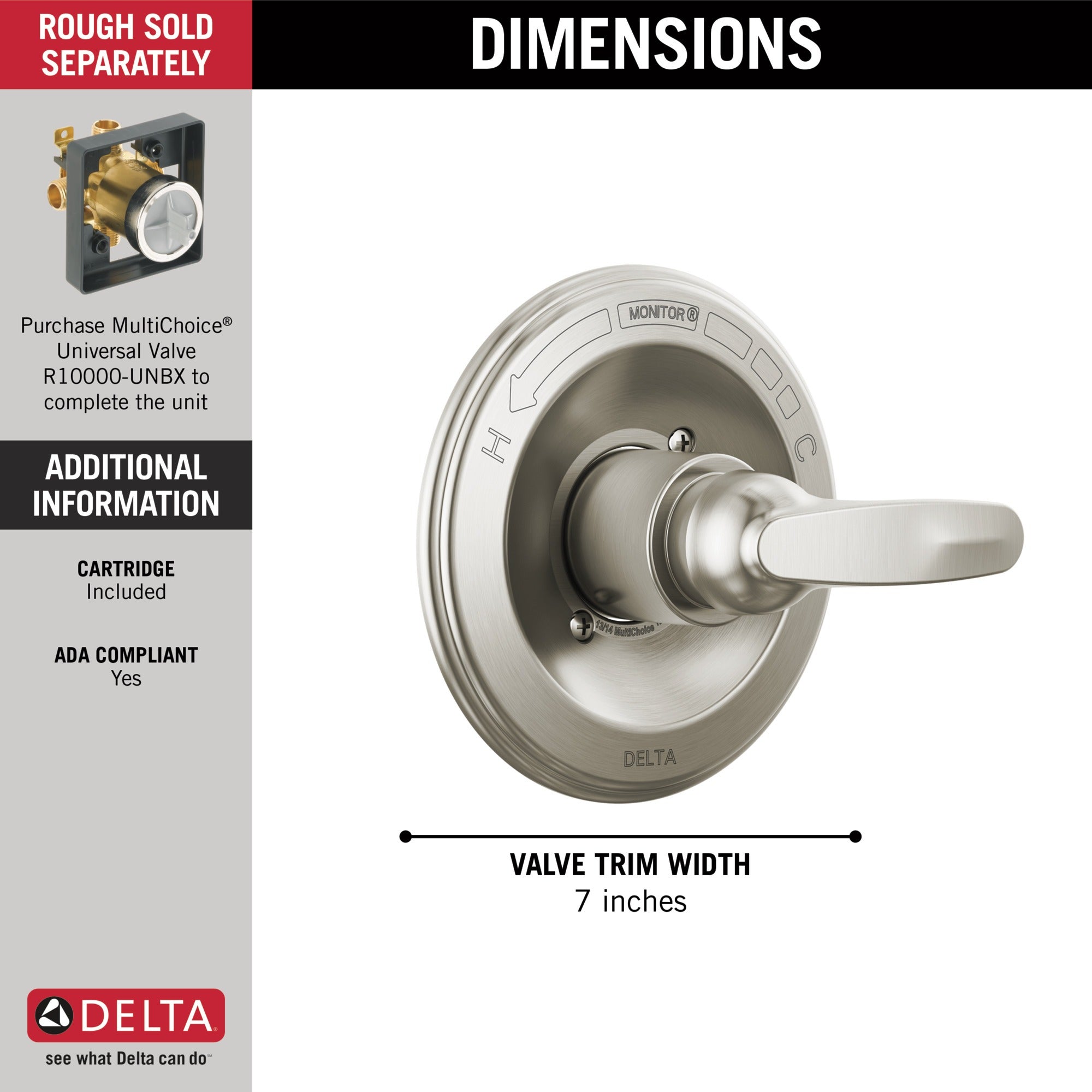 Delta Foundations® Monitor® 13 Series Valve Only Trim