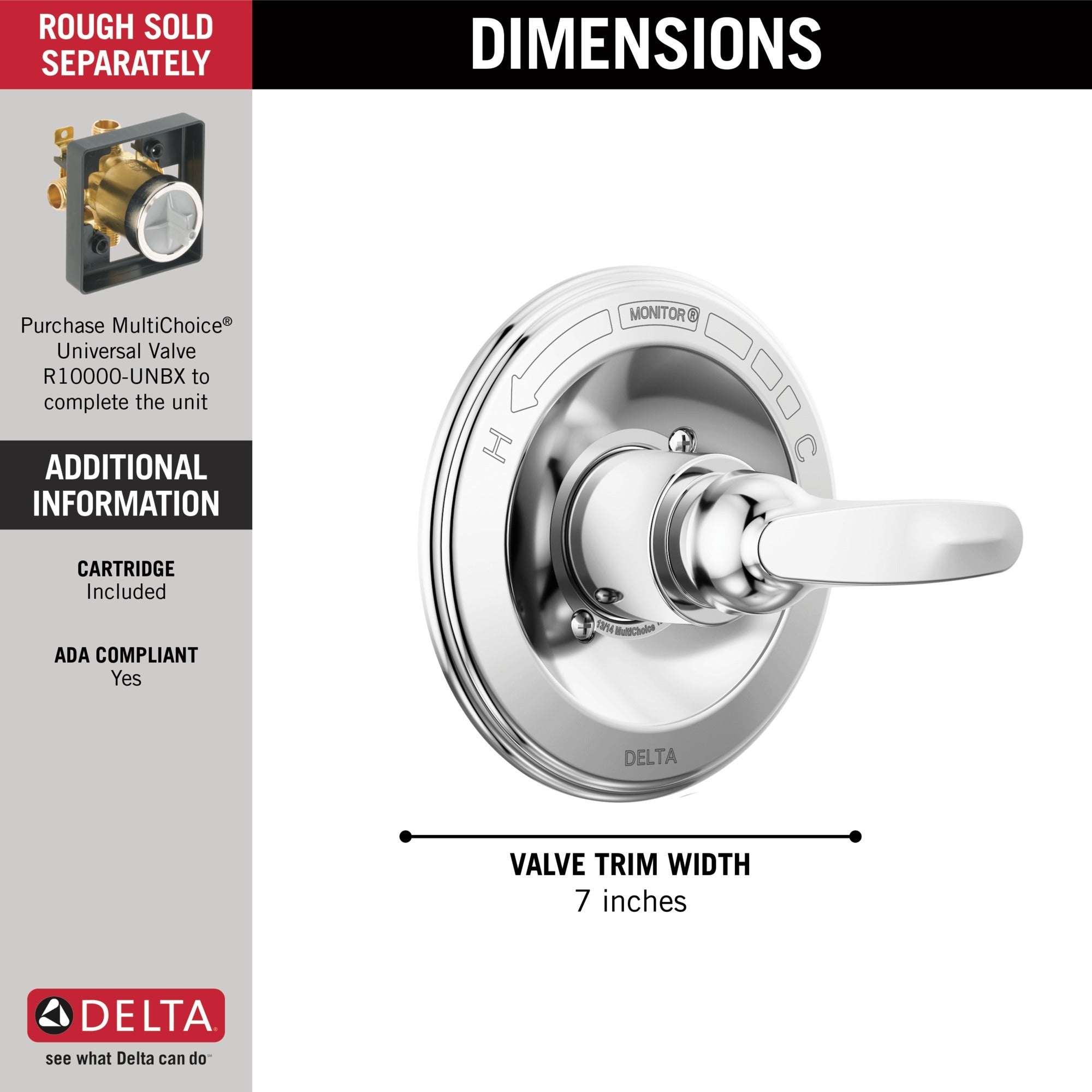 Delta Foundations® Monitor® 13 Series Valve Only Trim