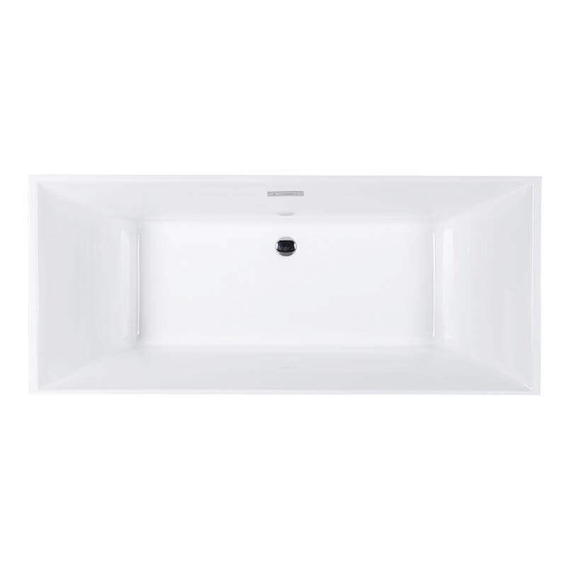 Fine Fixtures Sanctuary™ Freestanding Tub – Black & White Acrylic
