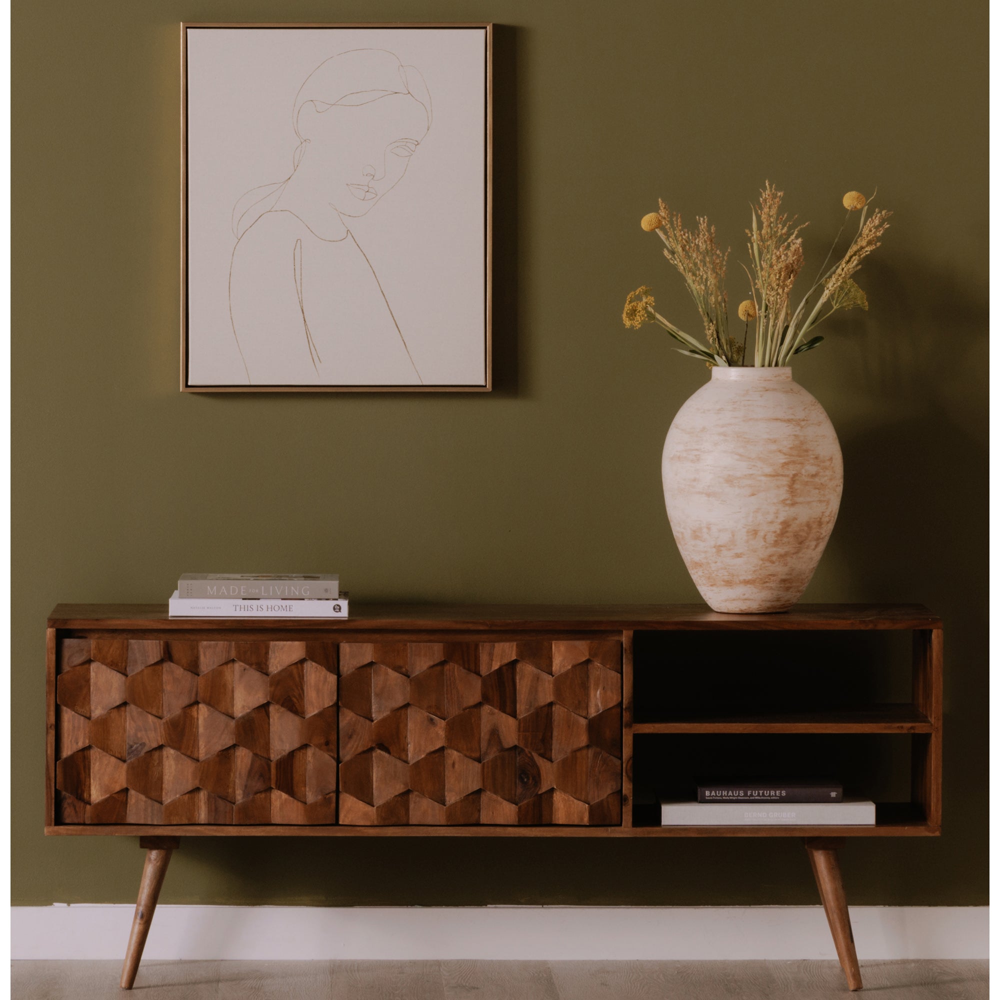 Moes O2 TV Cabinet Natural BZ-1020-24