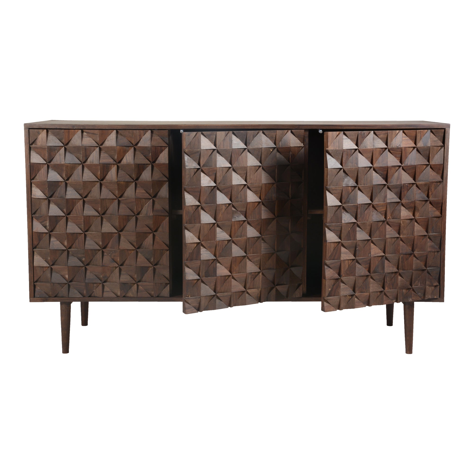 Moes Pablo 3 Door Sideboard Dark Brown BZ-1039-03