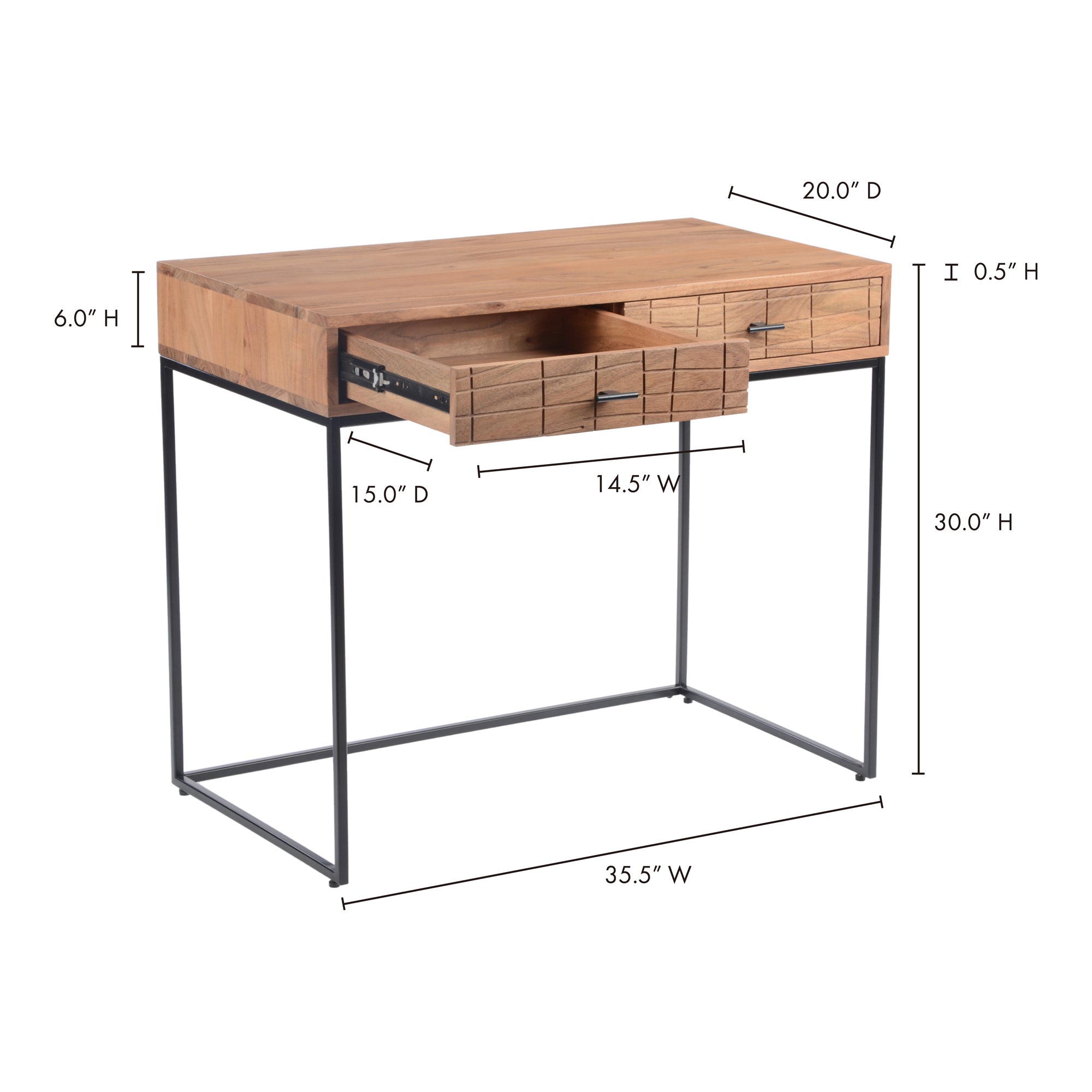Moes Atelier Desk Natural BZ-1111-24