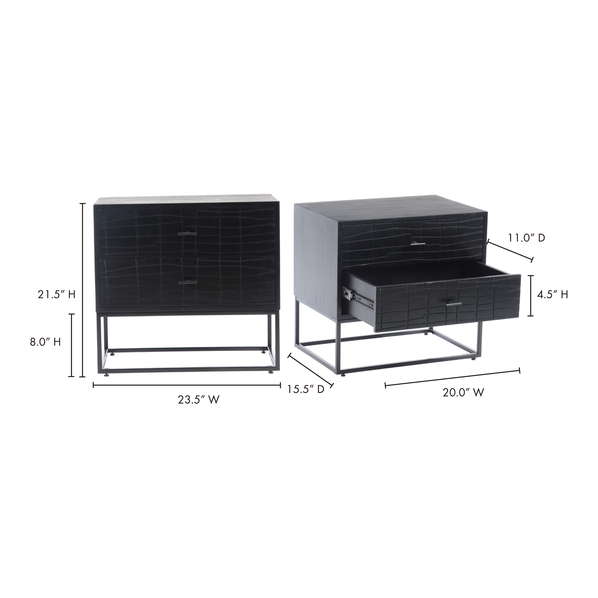 Moes Atelier Nighstand Black BZ-1112-02