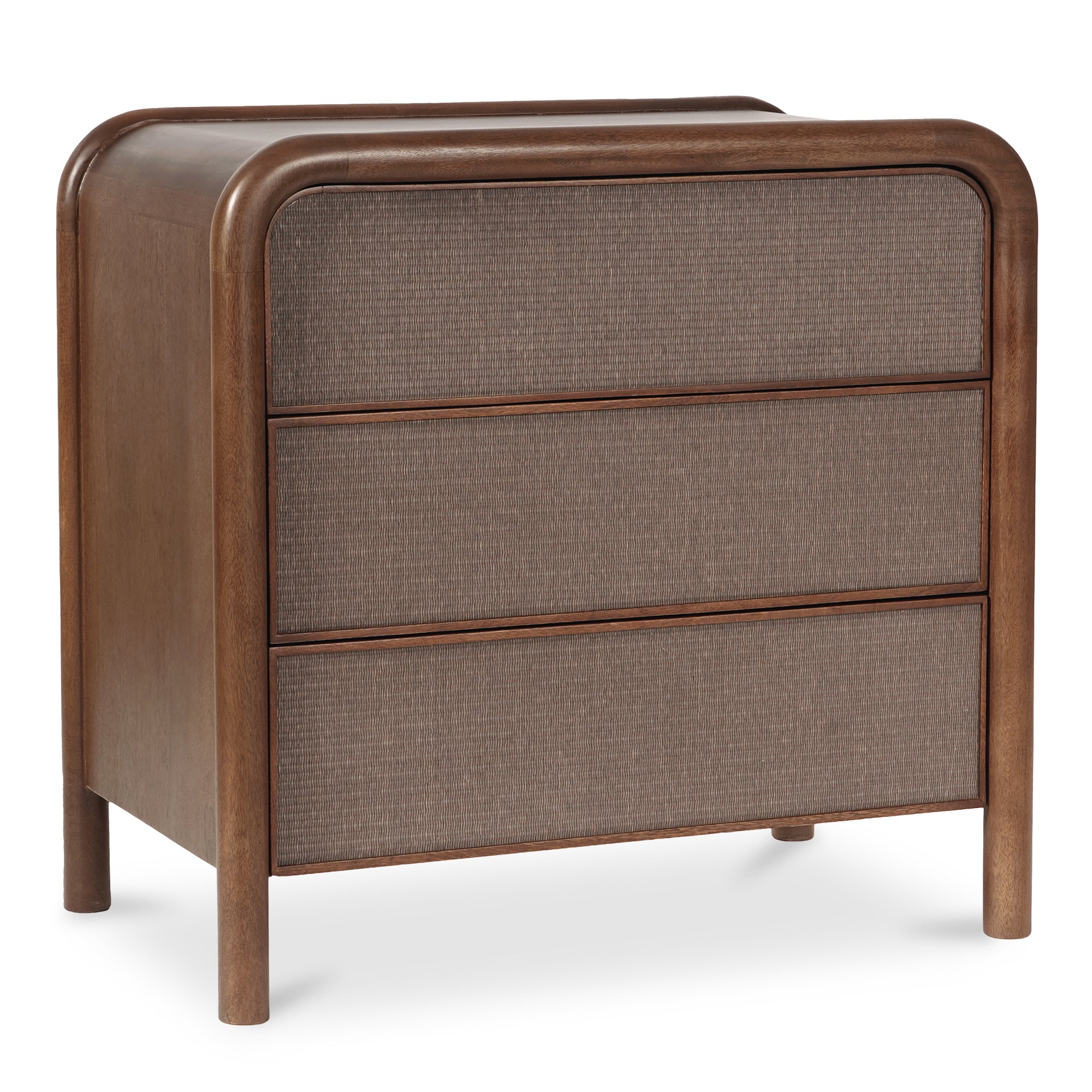 Moes Rye 3 Drawer Nightstand Warm Brown BZ-1143-03