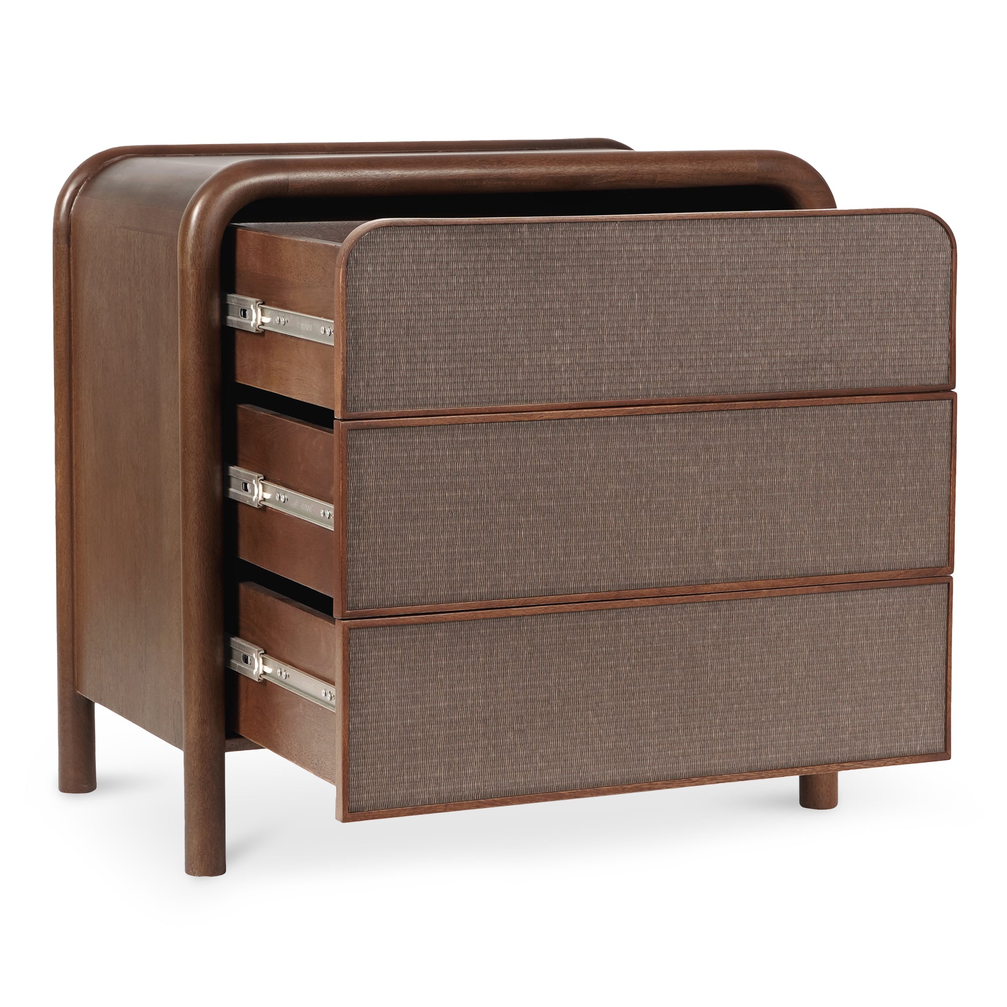 Moes Rye 3 Drawer Nightstand Warm Brown BZ-1143-03