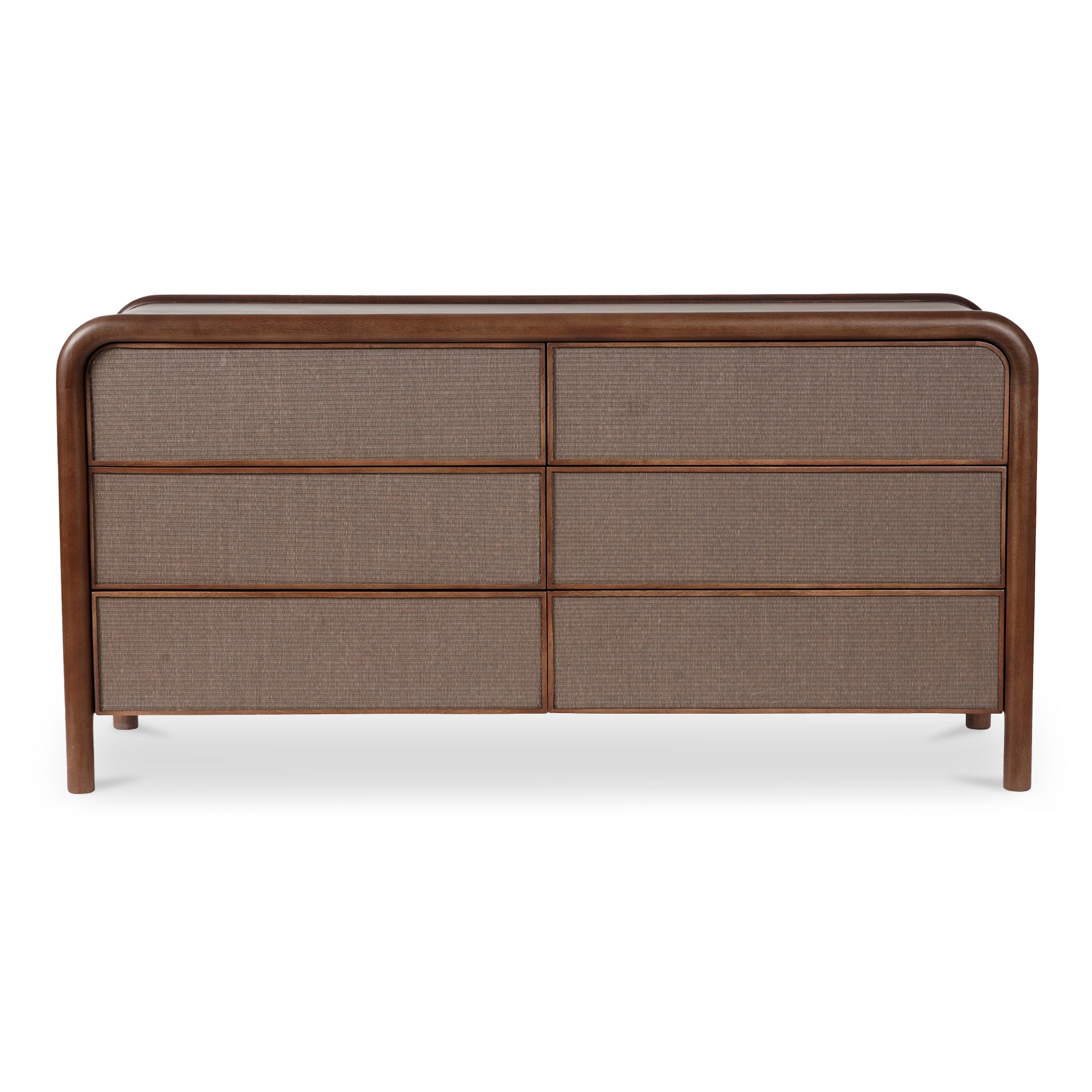 Moes Rye 6 Drawer Dresser Warm Brown BZ-1144-03