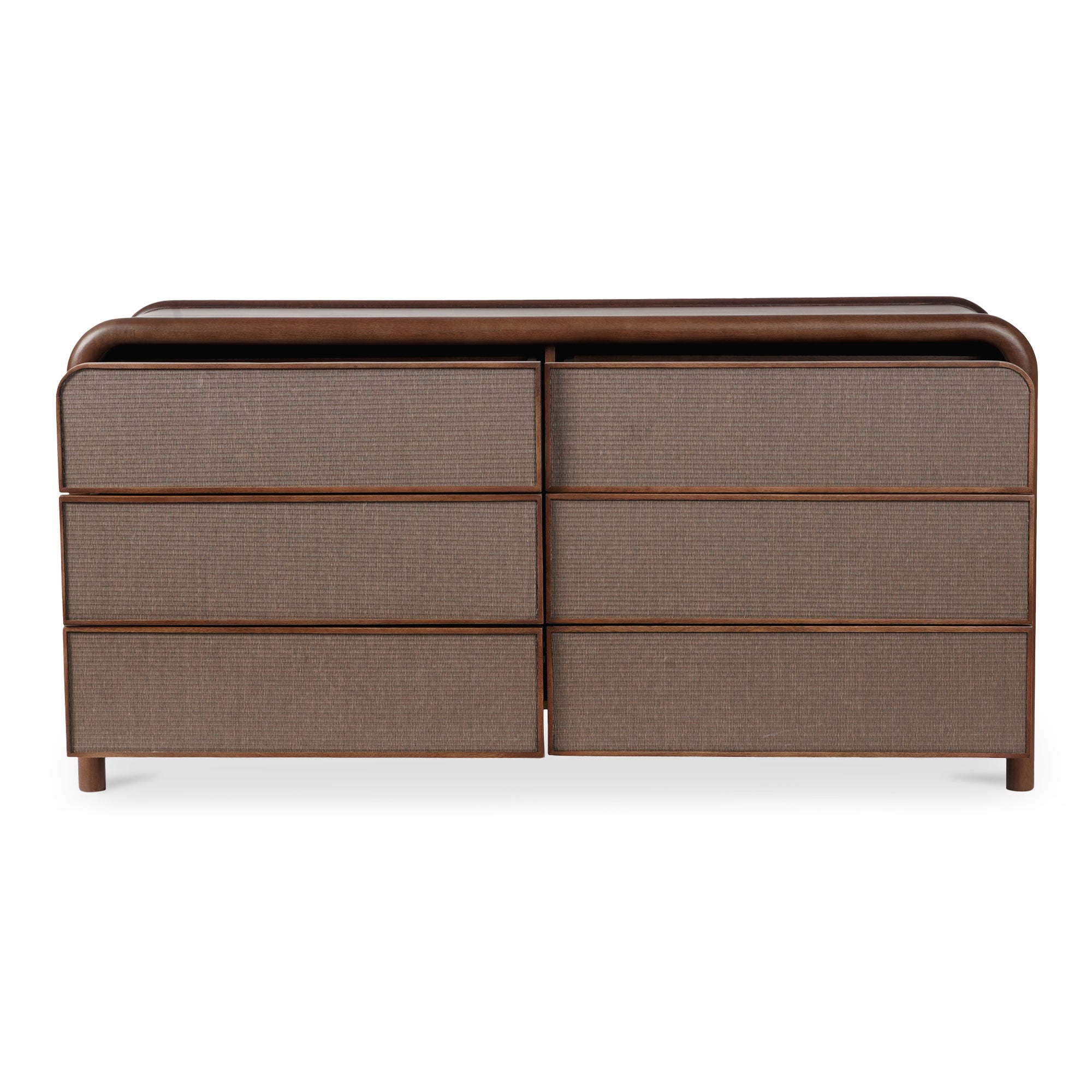 Moes Rye 6 Drawer Dresser Warm Brown BZ-1144-03