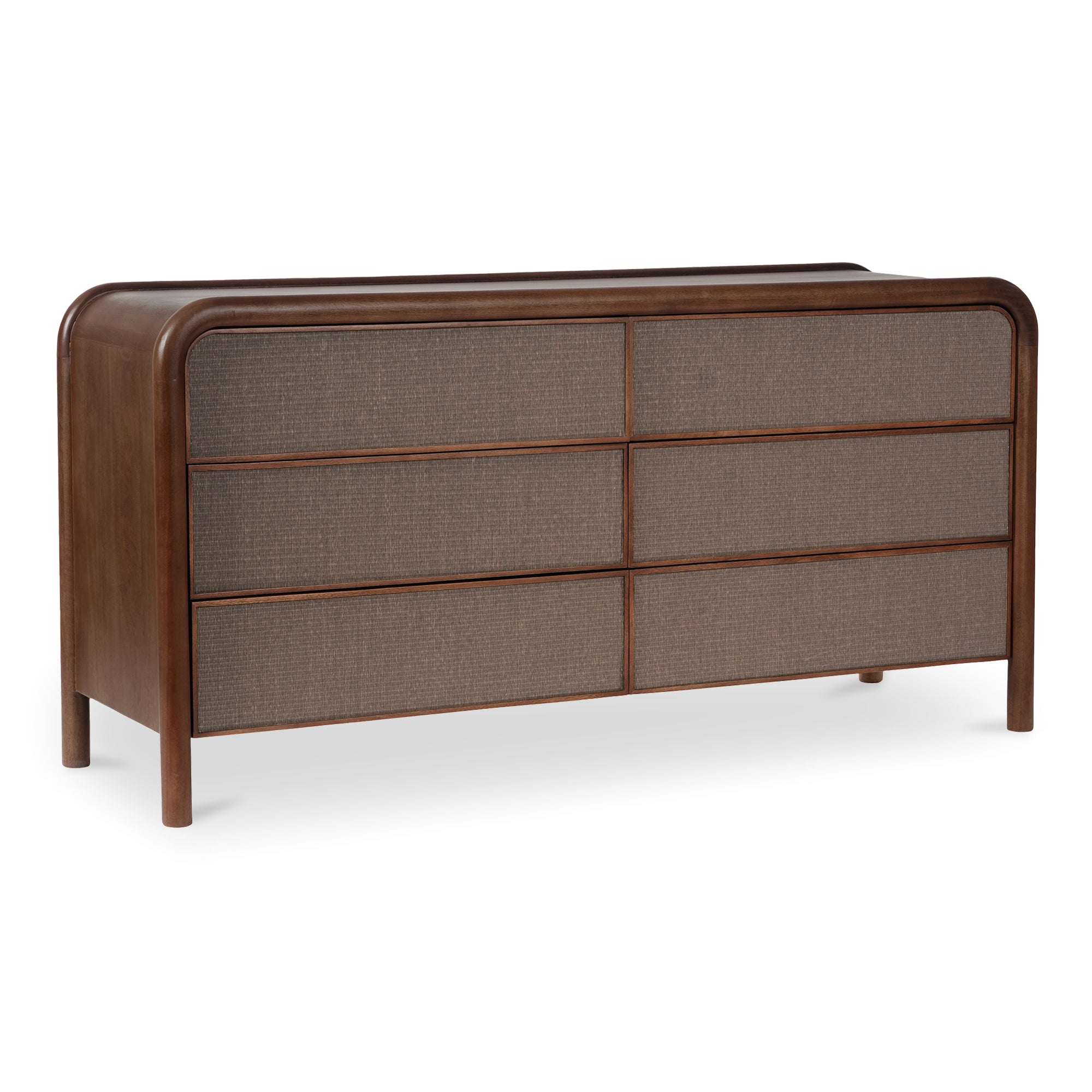 Moes Rye 6 Drawer Dresser Warm Brown BZ-1144-03