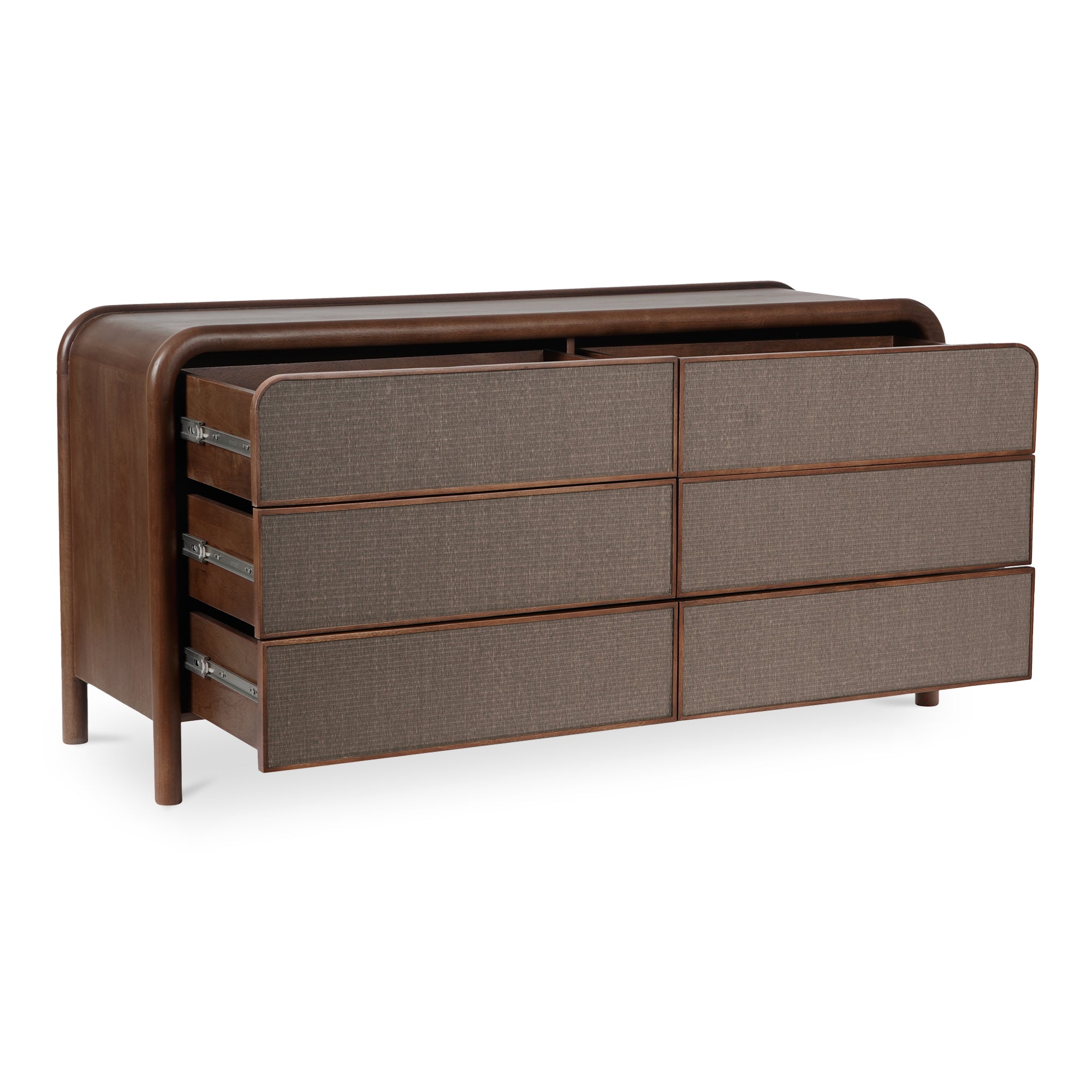 Moes Rye 6 Drawer Dresser Warm Brown BZ-1144-03