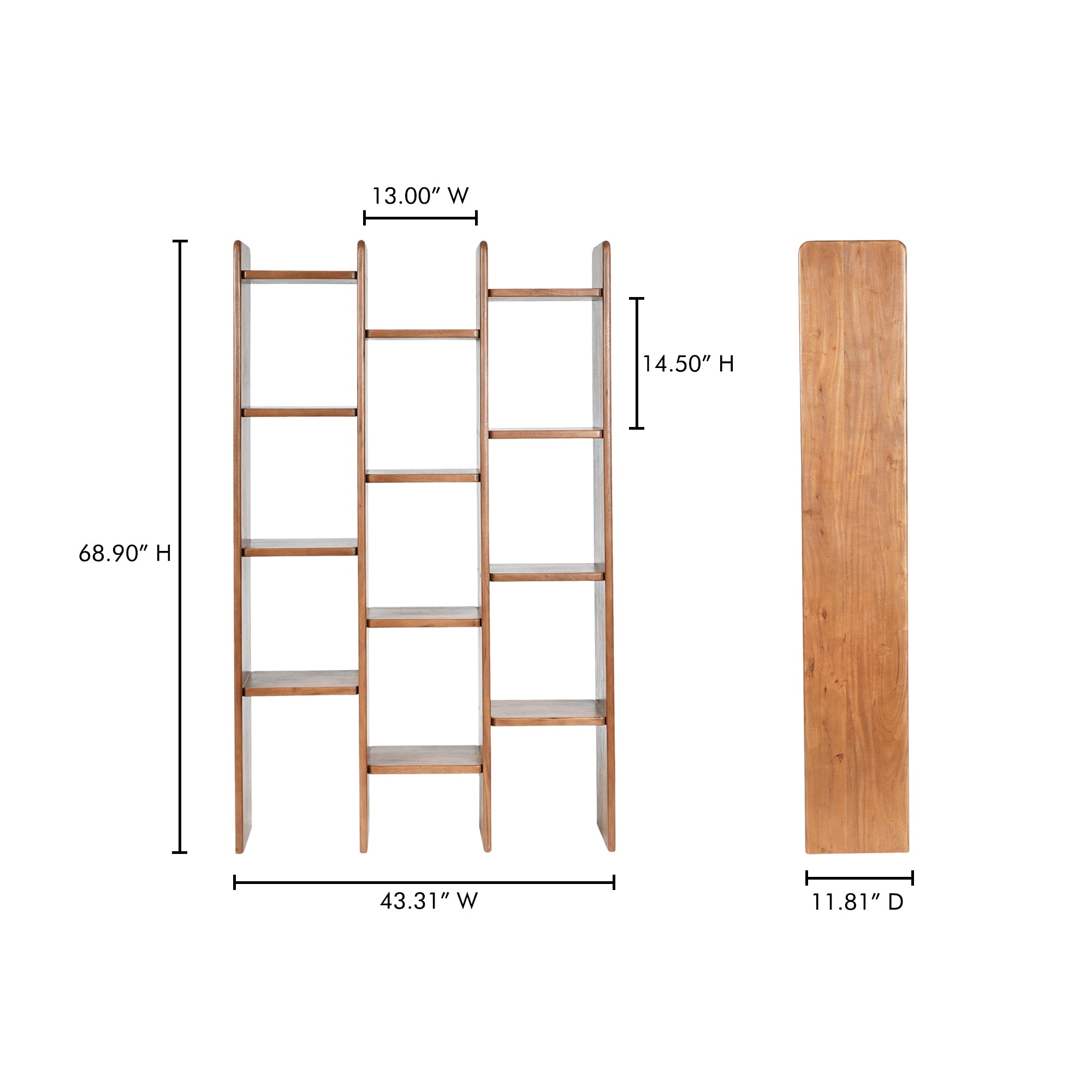 Moes Orson Bookcase Brown BZ-1158-03