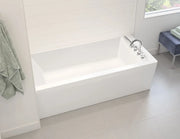 Fleurco Sequence 66" x 32" x 21" Acrylic Bathtub with Built-In Deck & Tiling Flange – Left or Right Drain