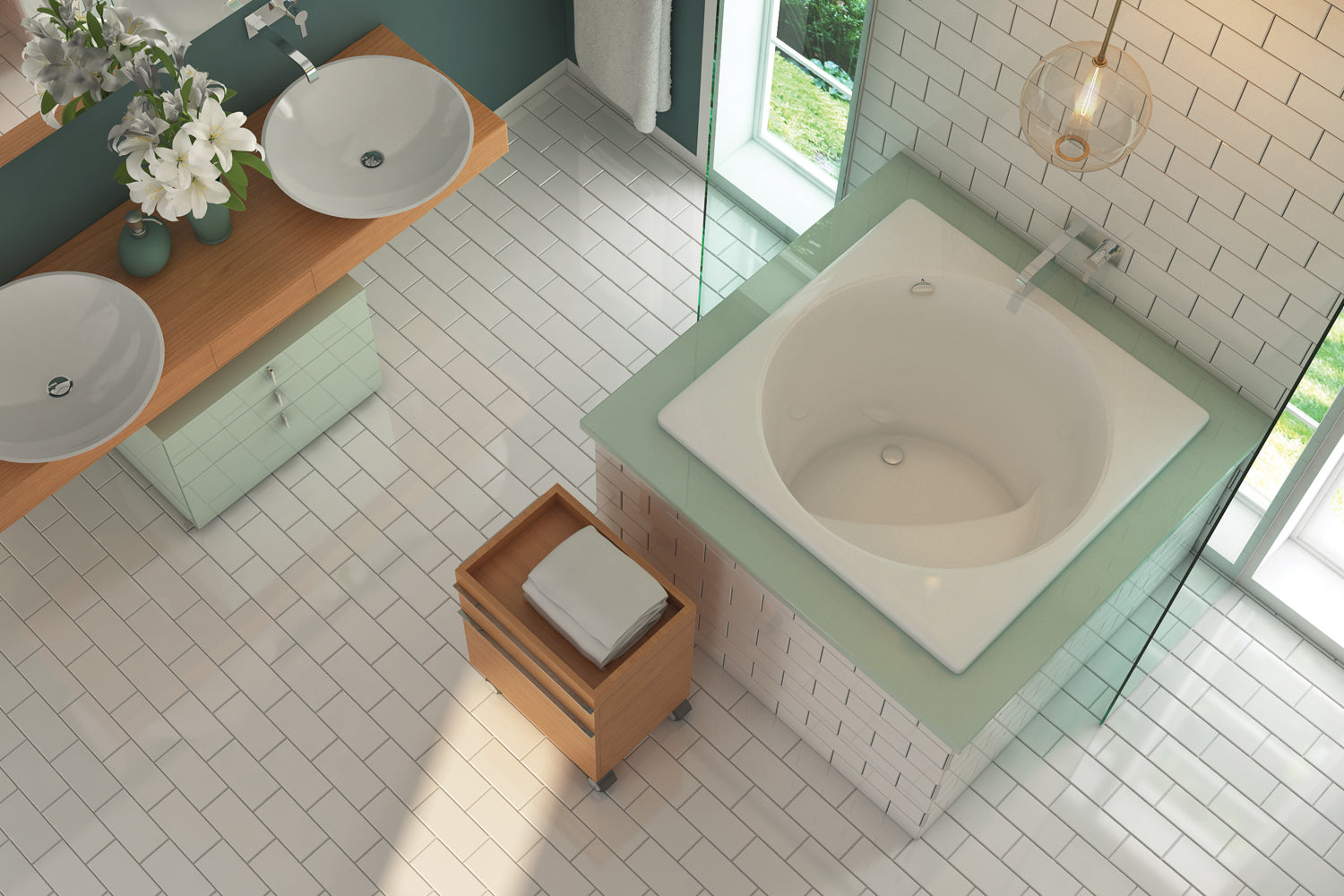 Americh Beverly 4040 - Builder Series Drop-in Bathtub BV4040B-WH