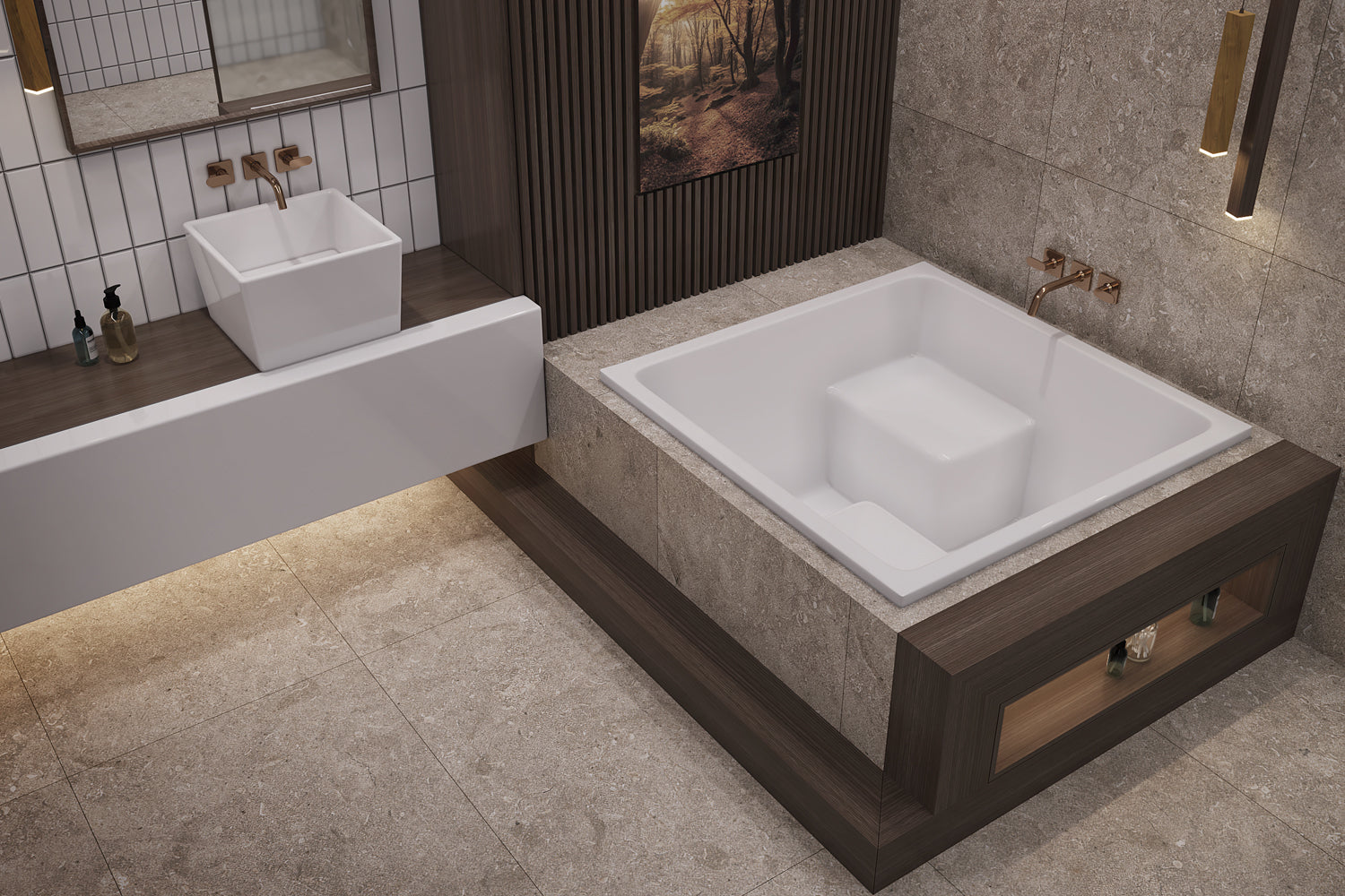 Americh Beverly 4444 - Tub Only Drop-in Bathtub BV4444T-WH