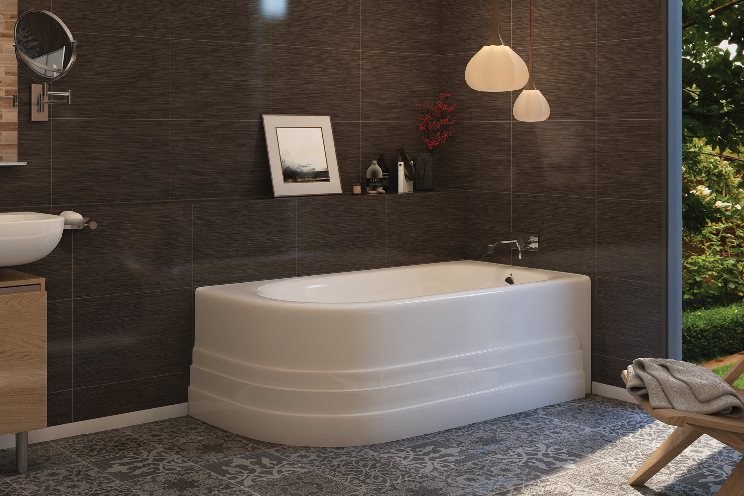 Americh Bow 6632 Tub Only Skirted Bathtub BO6632TL-WH
