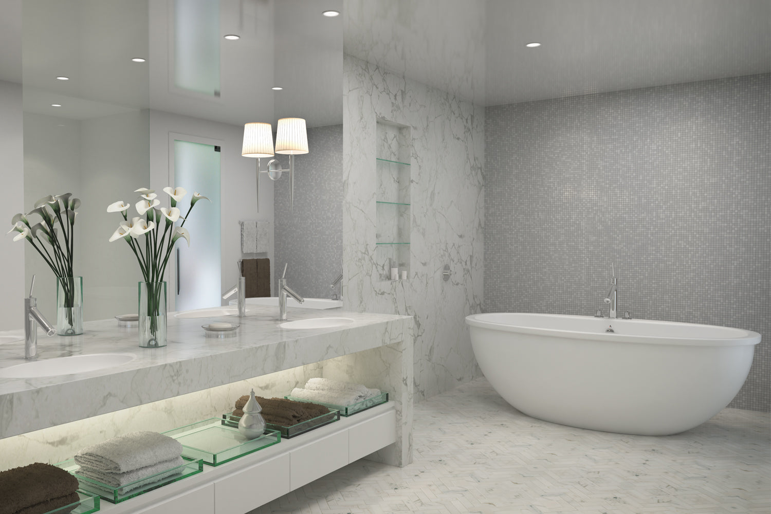 Americh Brandon 6736 - Tub Only 2pc Freestanding Bathtub BN6736T-WH