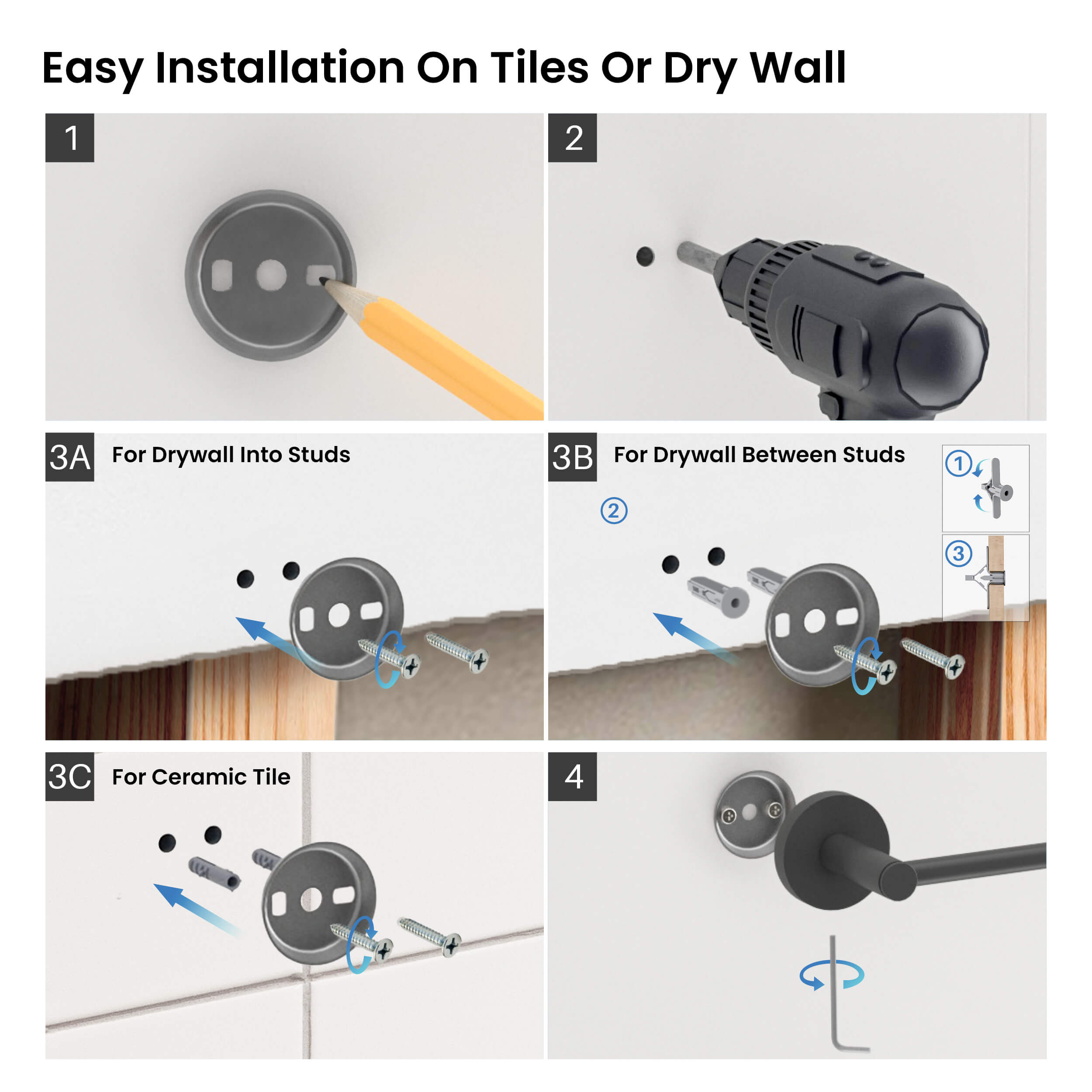 Halo 5 Piece Bathroom Hardware Set 3
