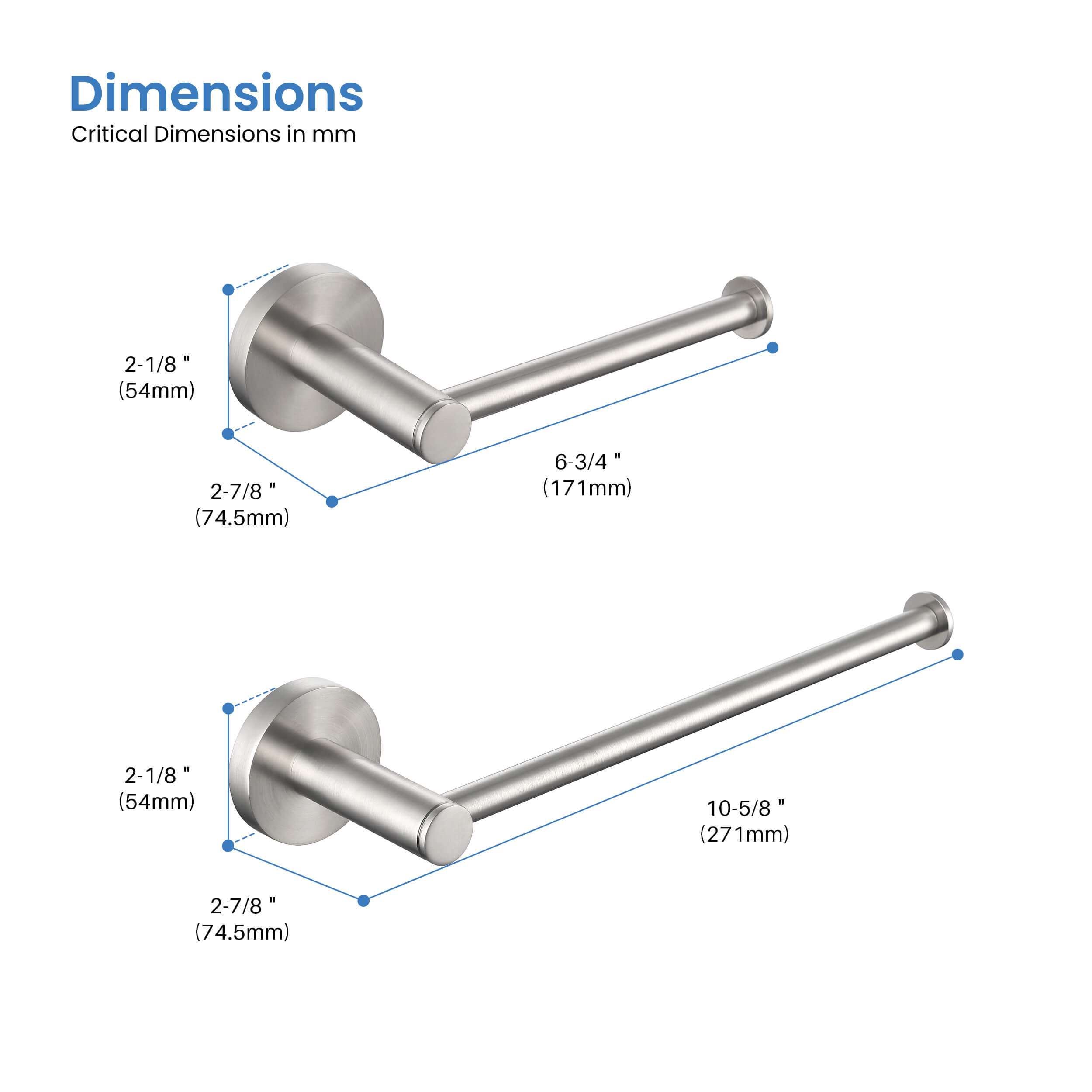 Halo 2-Piece Bathroom Hardware Set 1